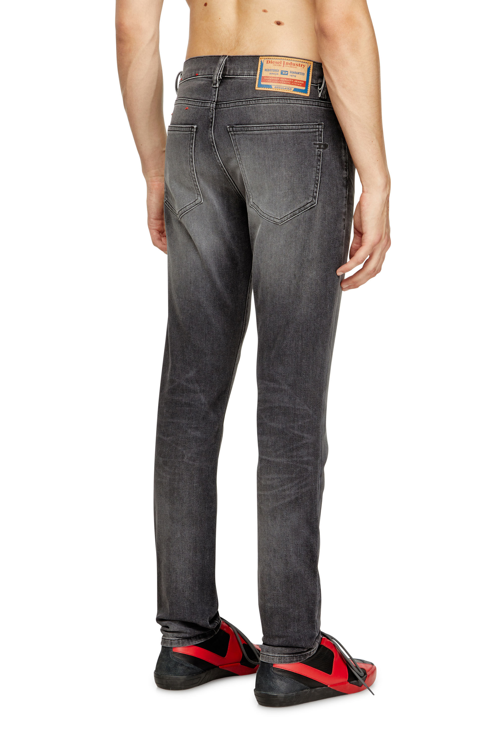 Diesel - Man's Slim Jeans 2019 D-Strukt 09J52, Black/Dark grey - 4