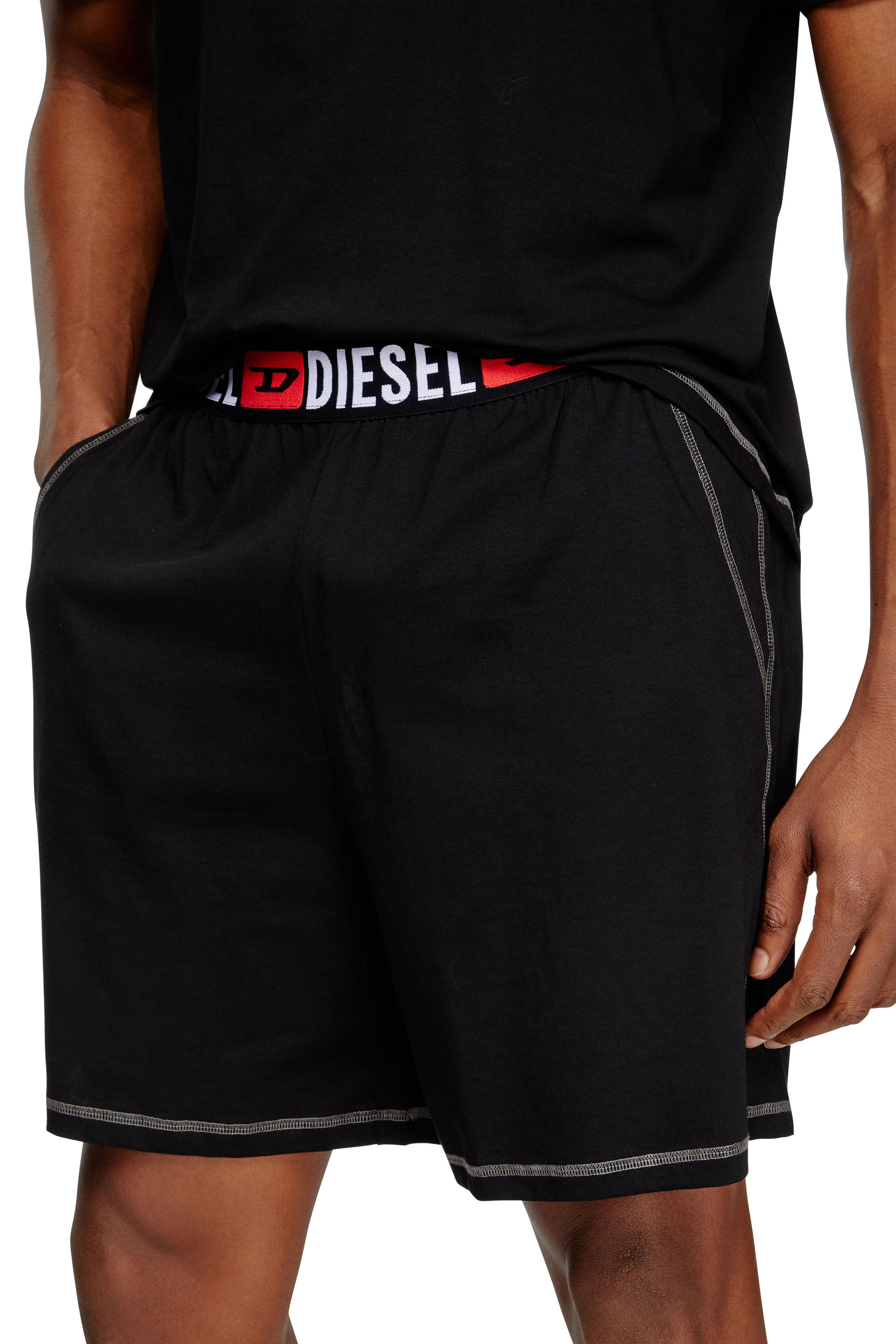 Diesel - SET-ADAM-D-CORE, Pigiama corto in jersey di cotone Uomo in Nero - 4
