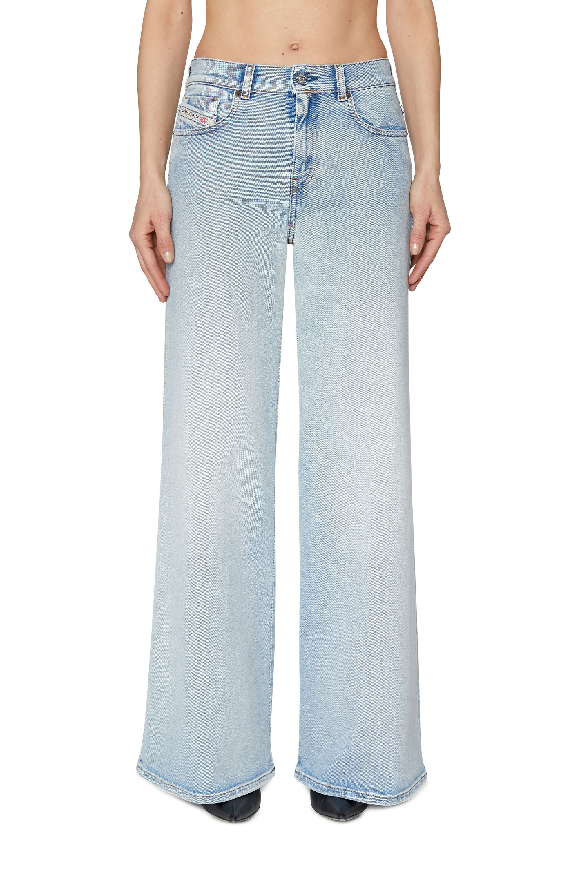 Diesel - 1978 09C08 Bootcut and Flare Jeans, Blu Chiaro - Image 2