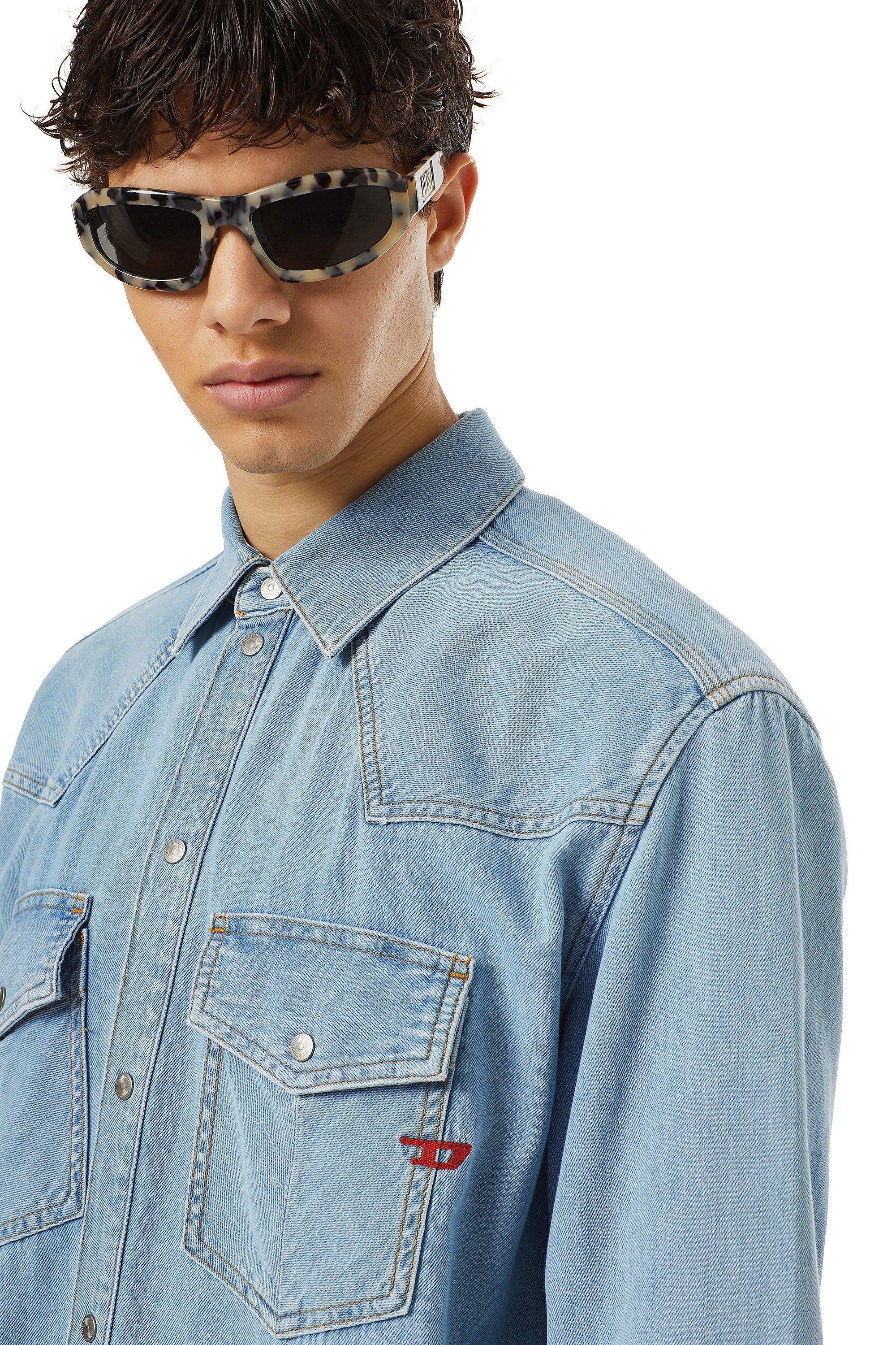 D OCEAN Uomo Camicia in denim Diesel Library