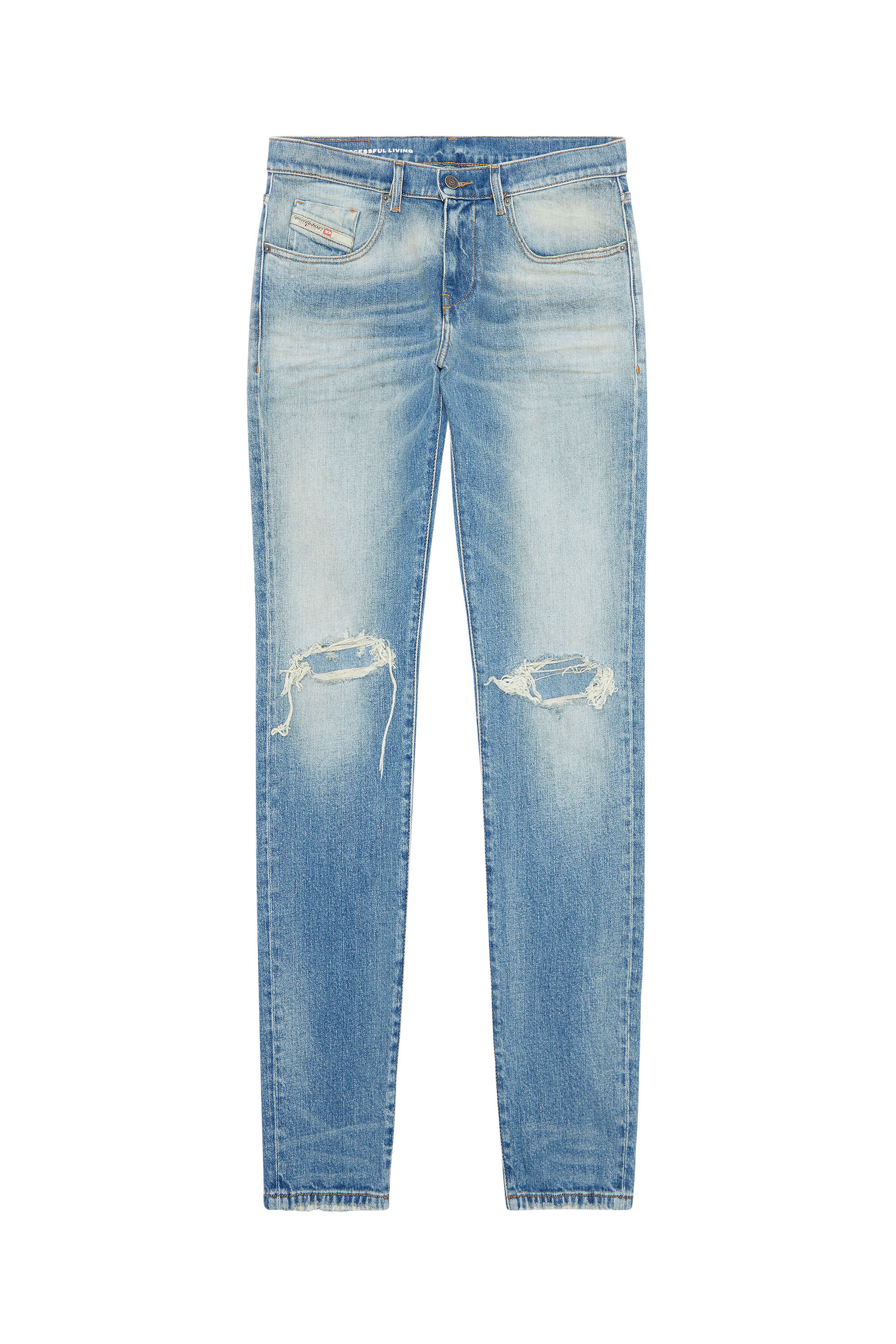 Diesel - Slim Jeans 2019 D-Strukt 007P3, Blu Chiaro - Image 2