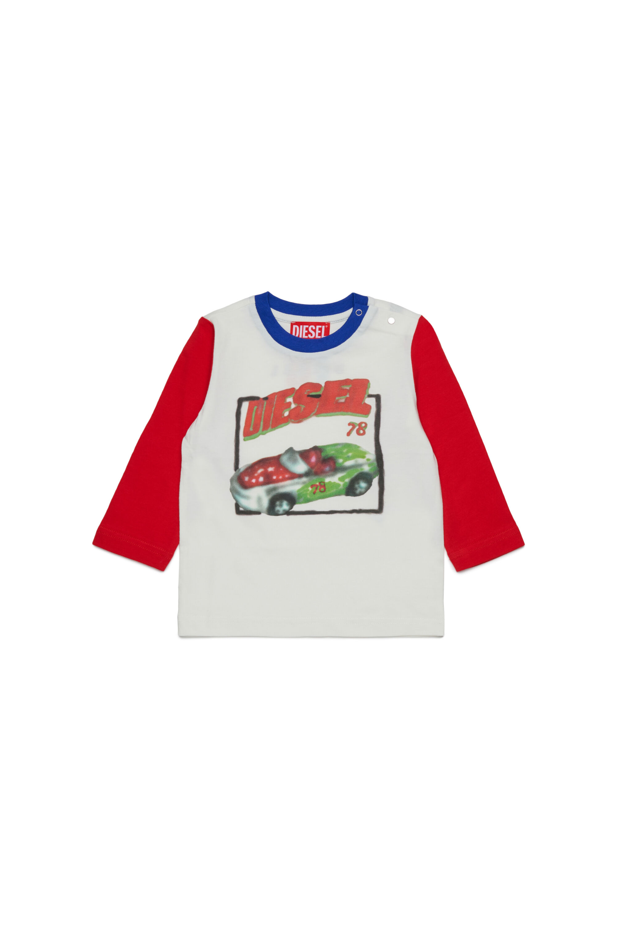 Diesel - TDOLB, T-shirt in cotone con stampa Uomo in Bianco - 1