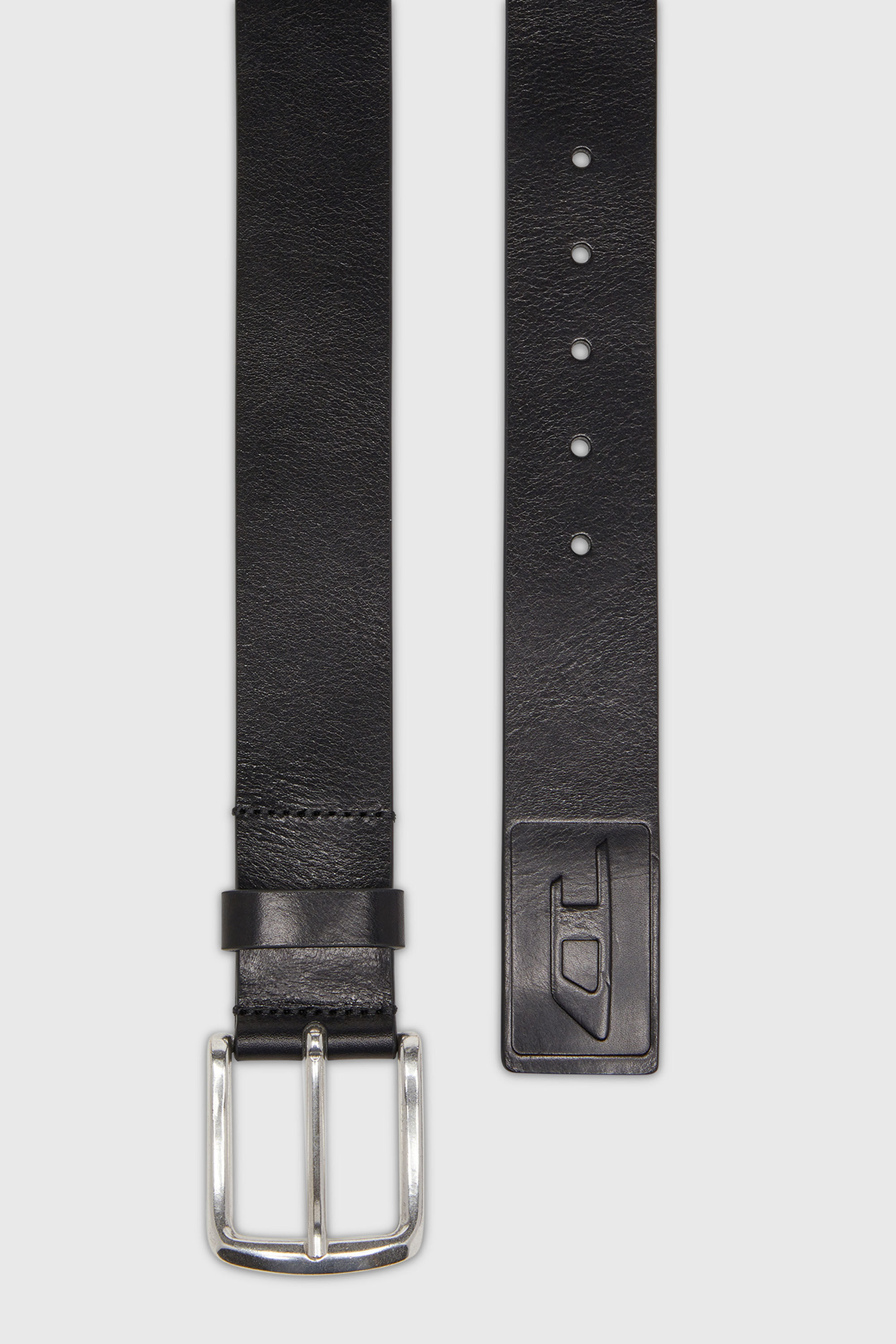 Diesel - B-FLAG-D EMBOSSED, Cintura 4 cm in pelle da con logo inciso Uomo in Nero - 2
