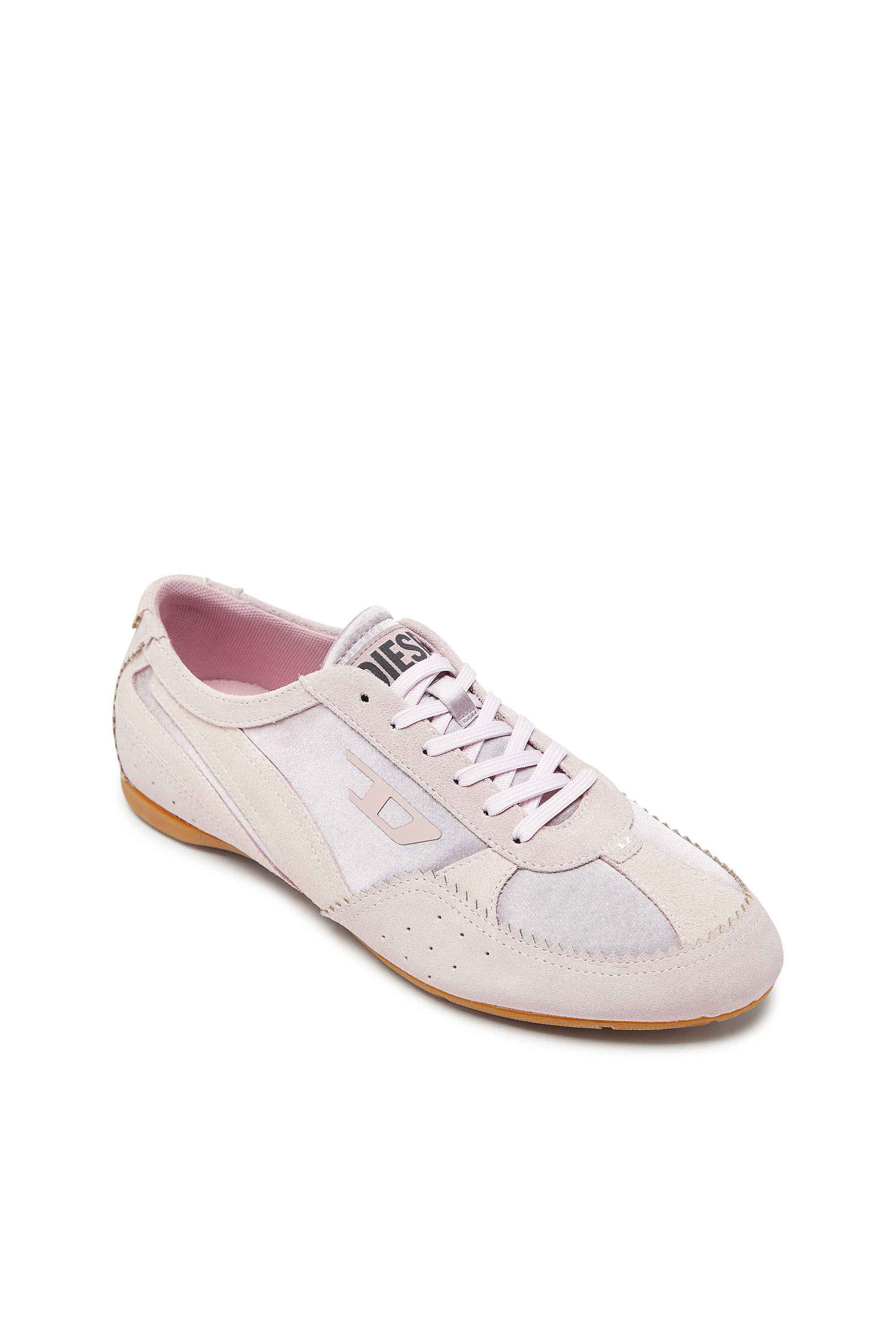 Diesel - D-MILE LOW II W, D-Mile - Sneaker flat con inserti in suede Donna in Rosa - 6