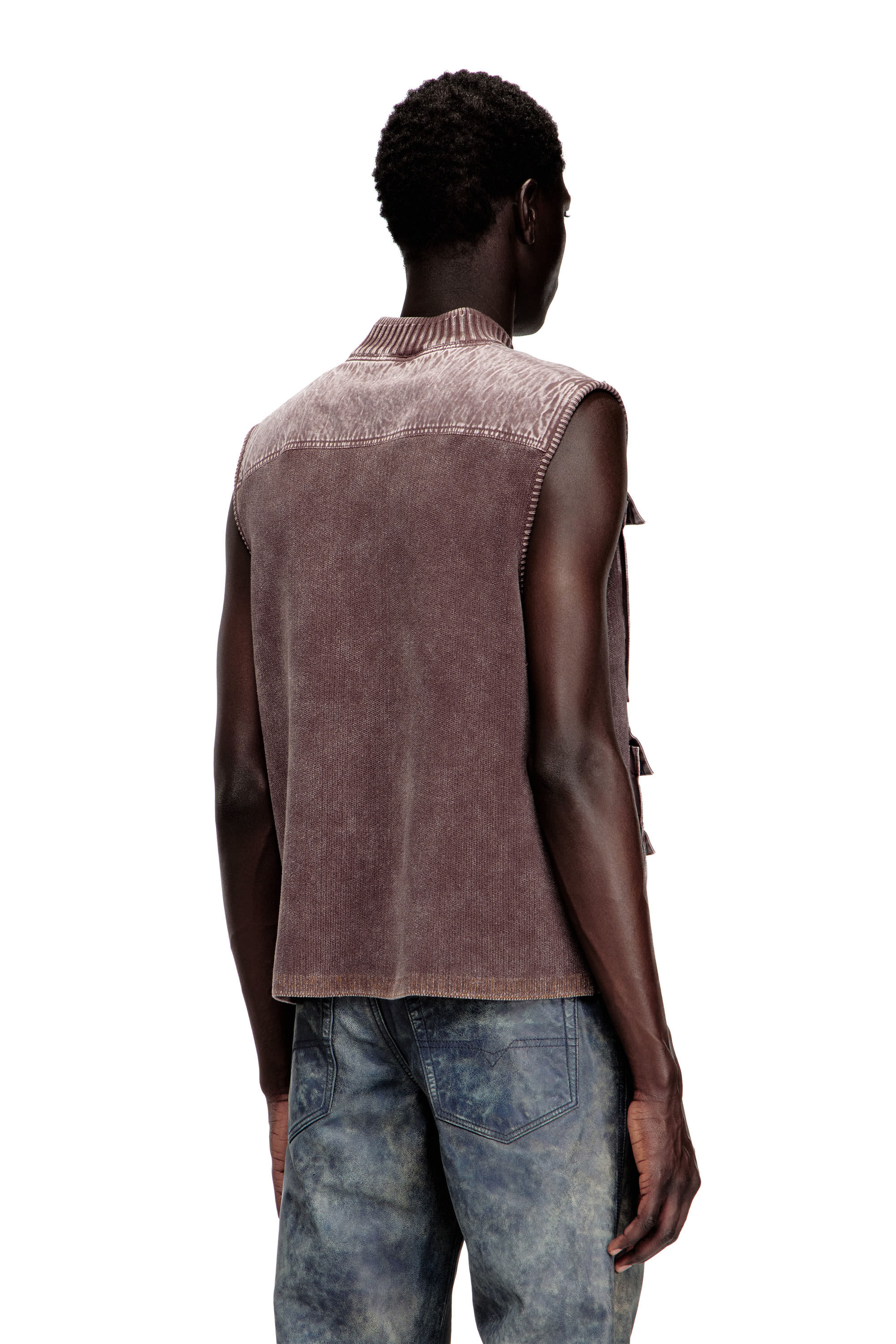 Diesel - K-GIULIUS, Gilet lavorato a maglia con zip e tasche cargo Uomo in ToBeDefined - 4