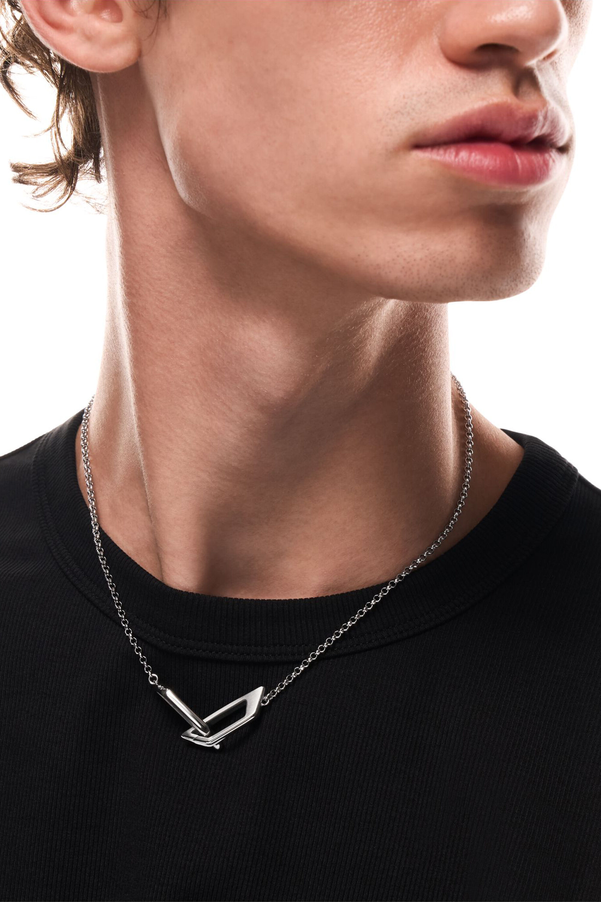 Diesel - DX1727040, Collana a fascia in acciaio inox Unisex in Argento - 5