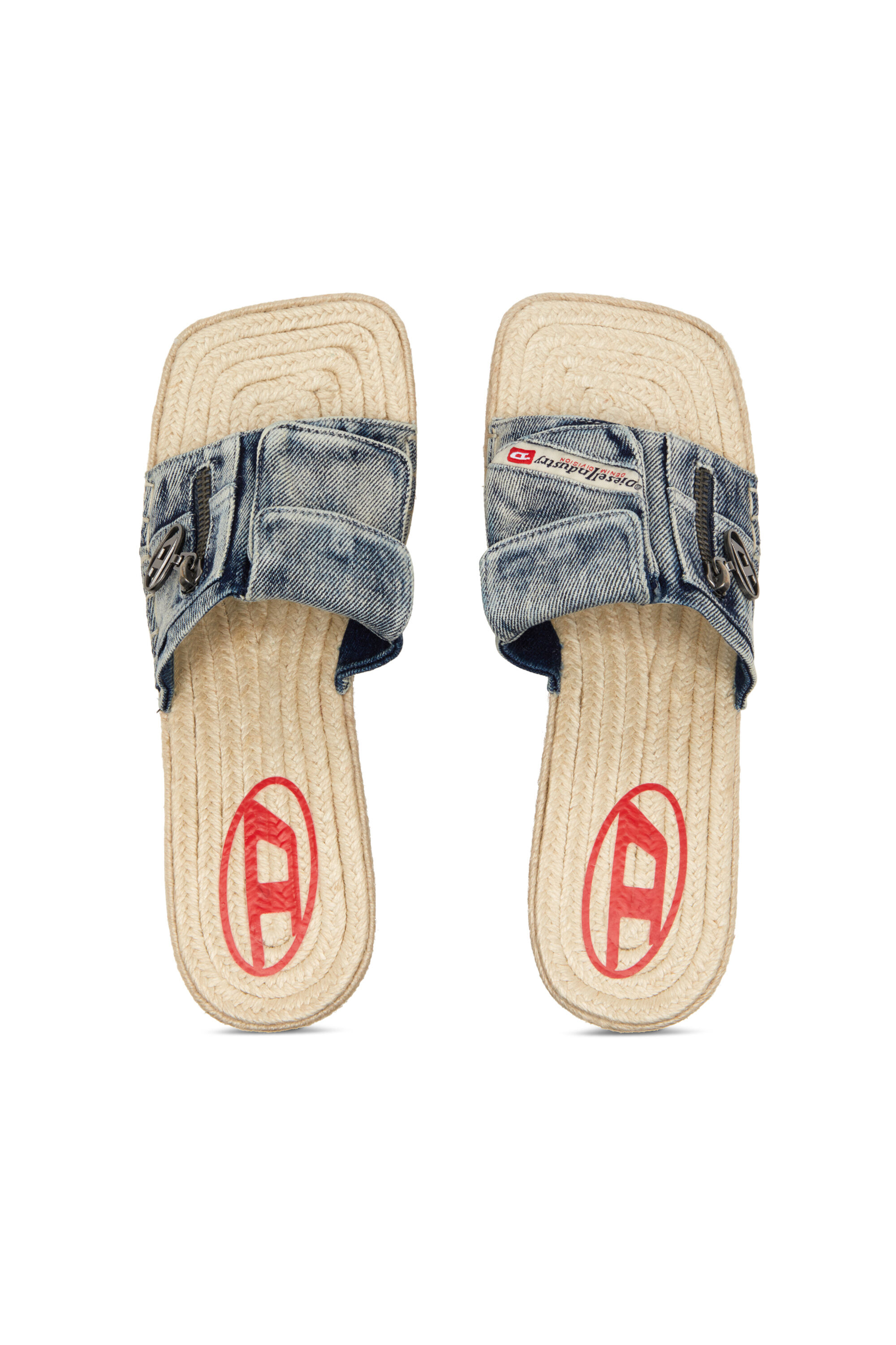 Diesel - D-IBIZA 40 PCK, D-Ibiza-Platform espadrilles in denim Donna in Blu - 4
