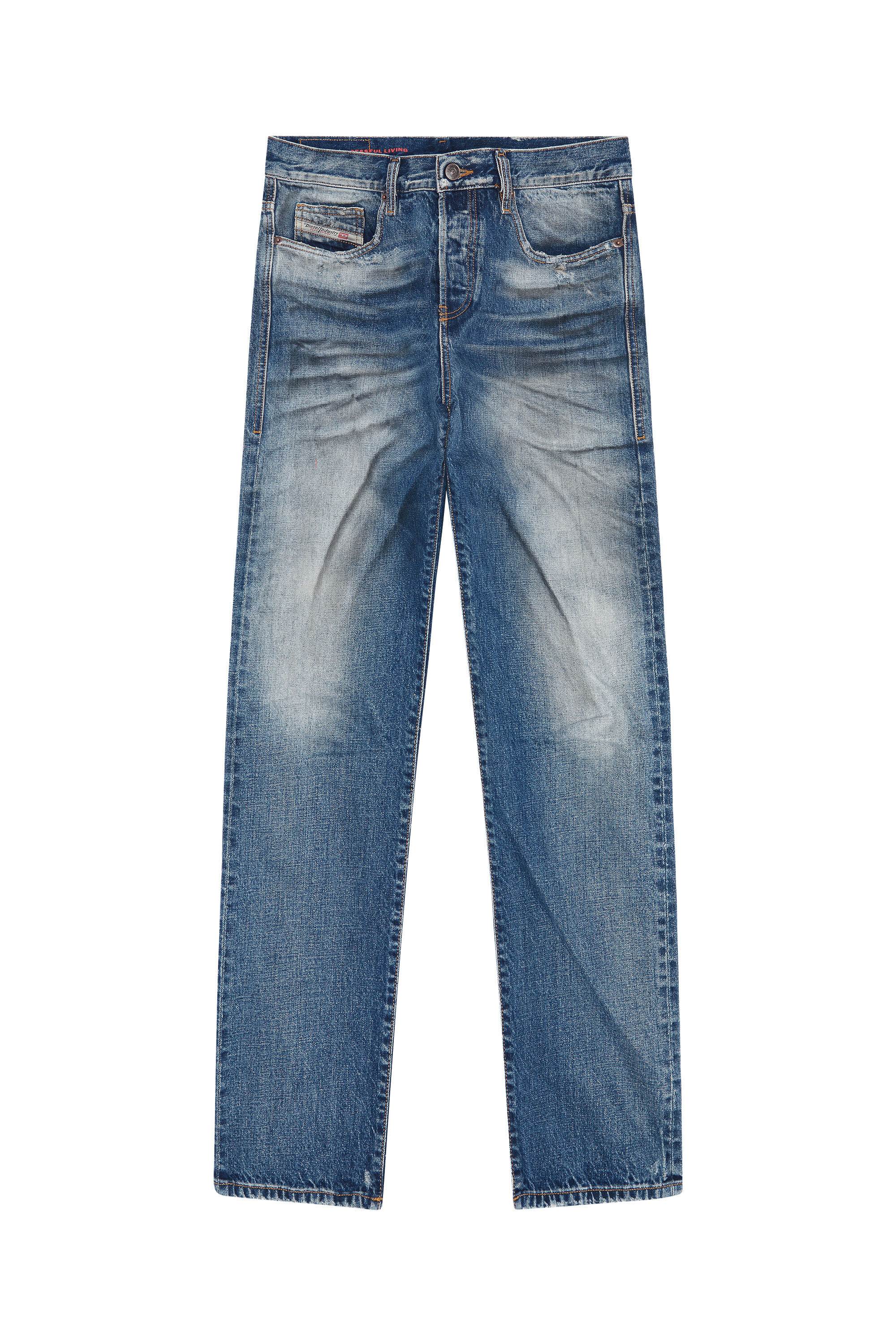 Diesel - 2020 D-VIKER 007D1 Straight Jeans, Blu medio - Image 2