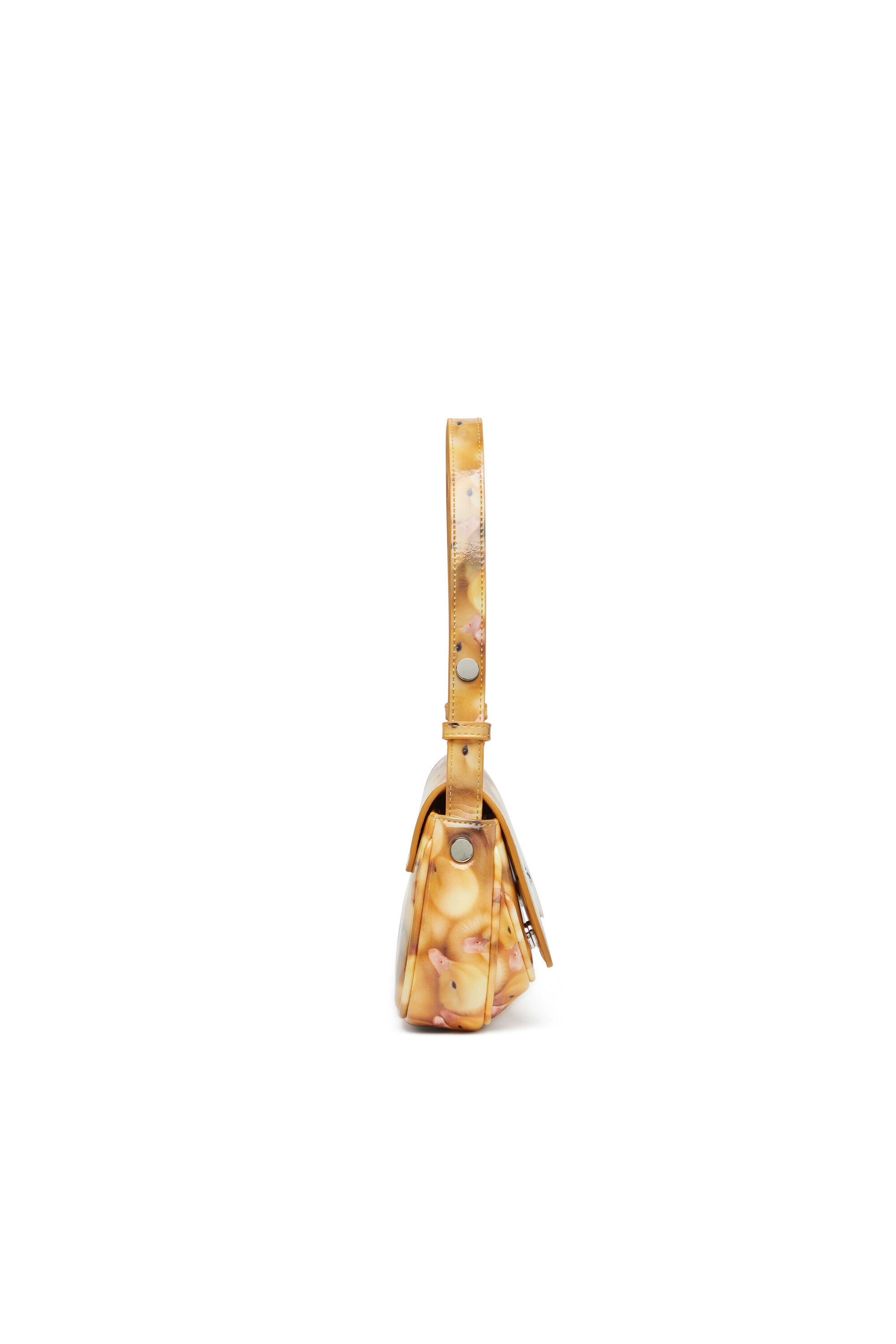 Diesel - PLAY CLUTCH, Play-Clutch lucida con stampa Donna in Giallo - 4