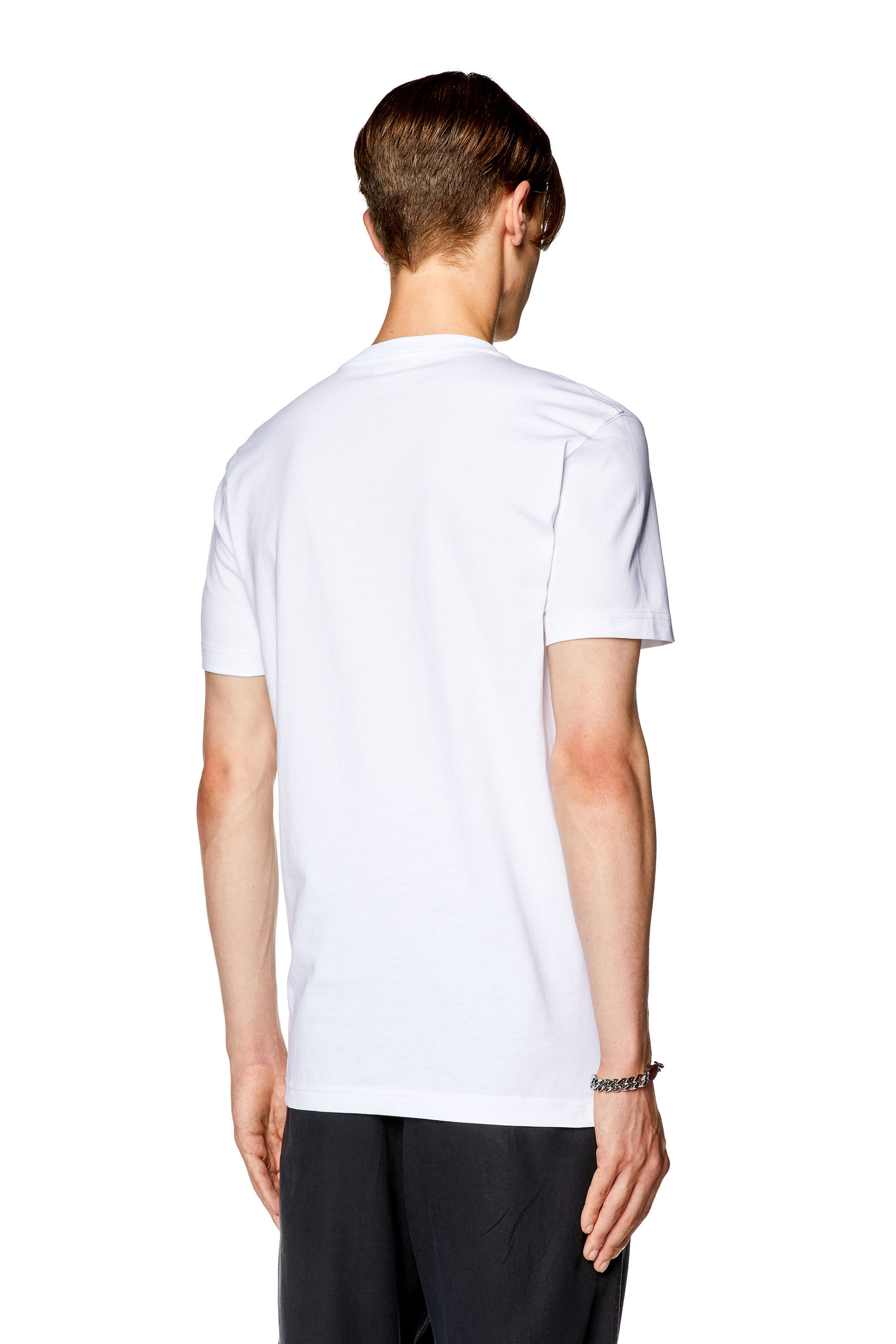 Diesel - T-DIEGOR-L7, T-shirt con stampa DSL 78 Denim Uomo in Bianco - 4