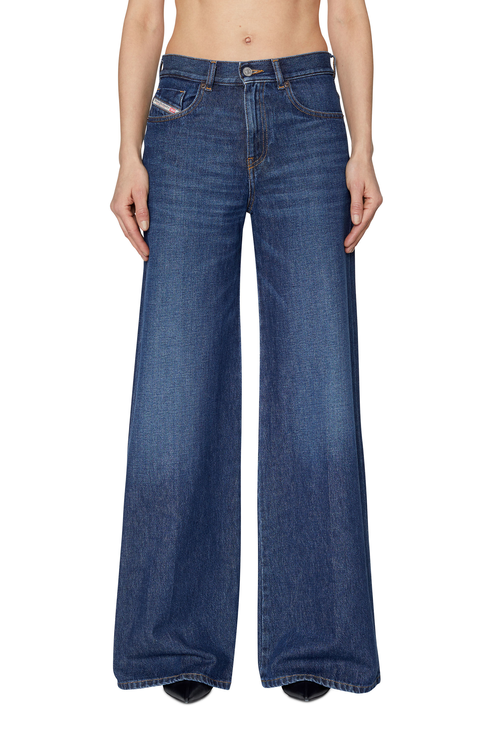 Diesel - 1978 D-Akemi 09C03 Bootcut and Flare Jeans, Blu Scuro - Image 3