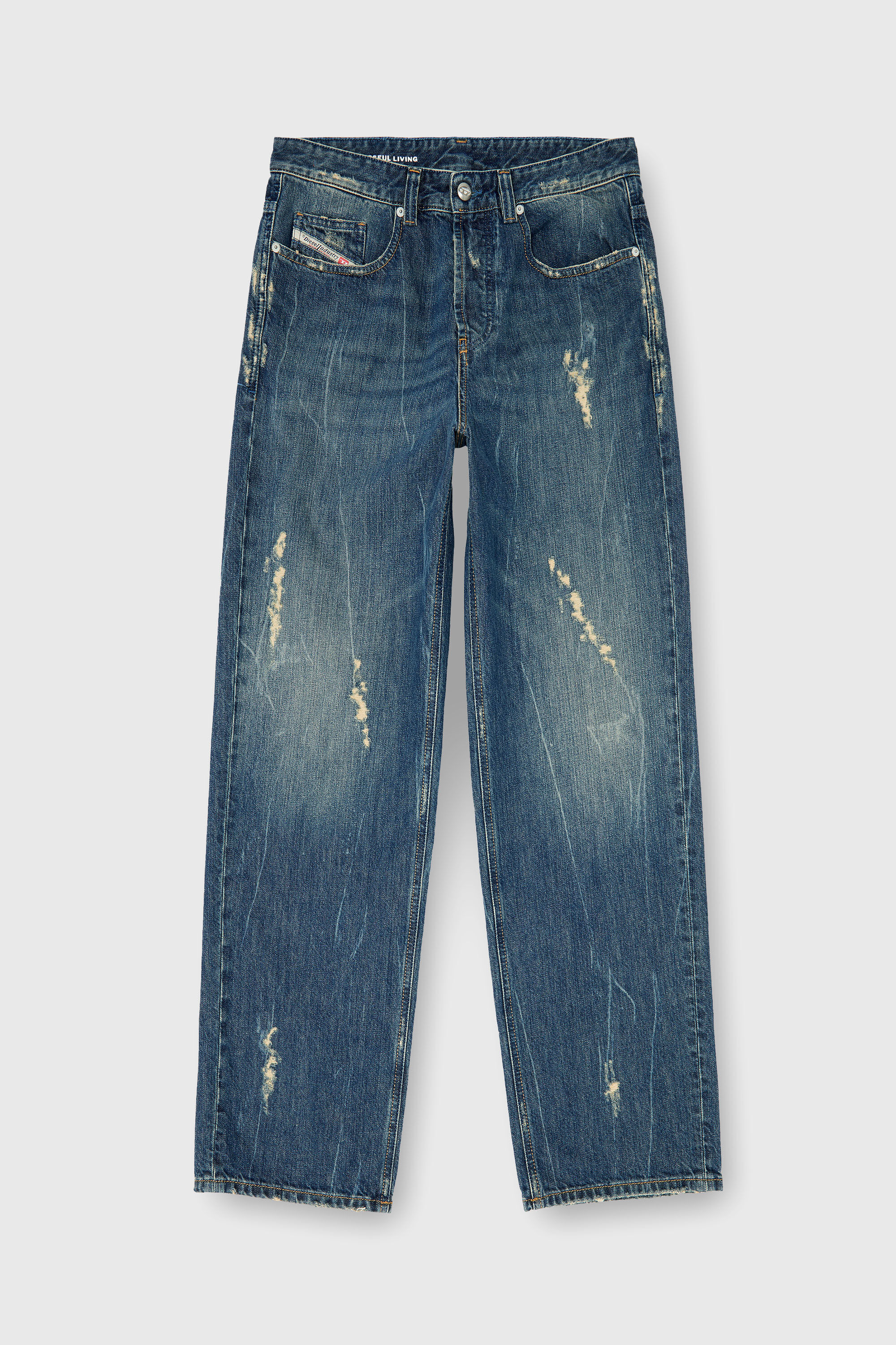 Diesel - Relaxed Jeans 2001 D-Macro 09Q28 Uomo, Blu medio - Image 6