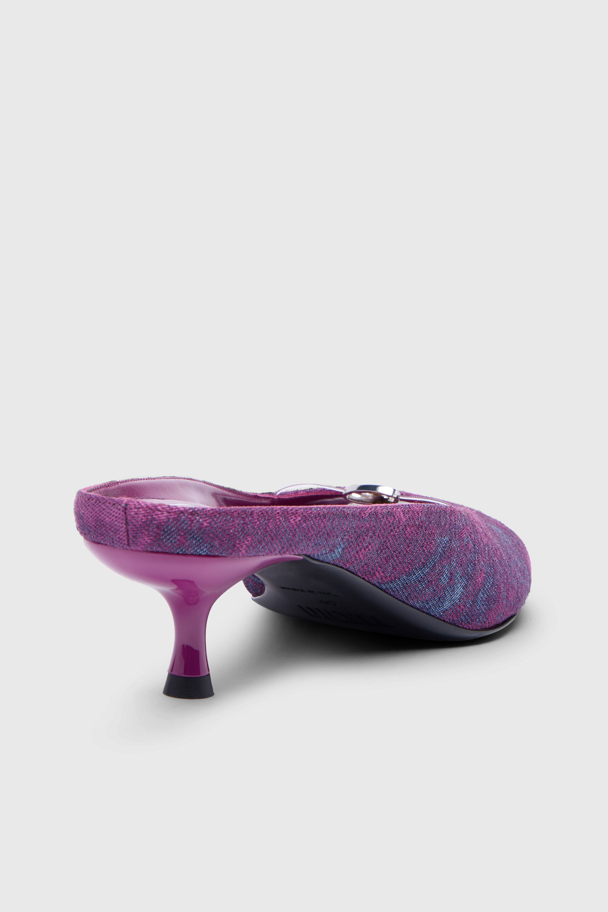 Diesel - D-DIAM'S-SA-40, D-Diam's-Mule in denim con Oval D sospeso Donna in Viola - 4