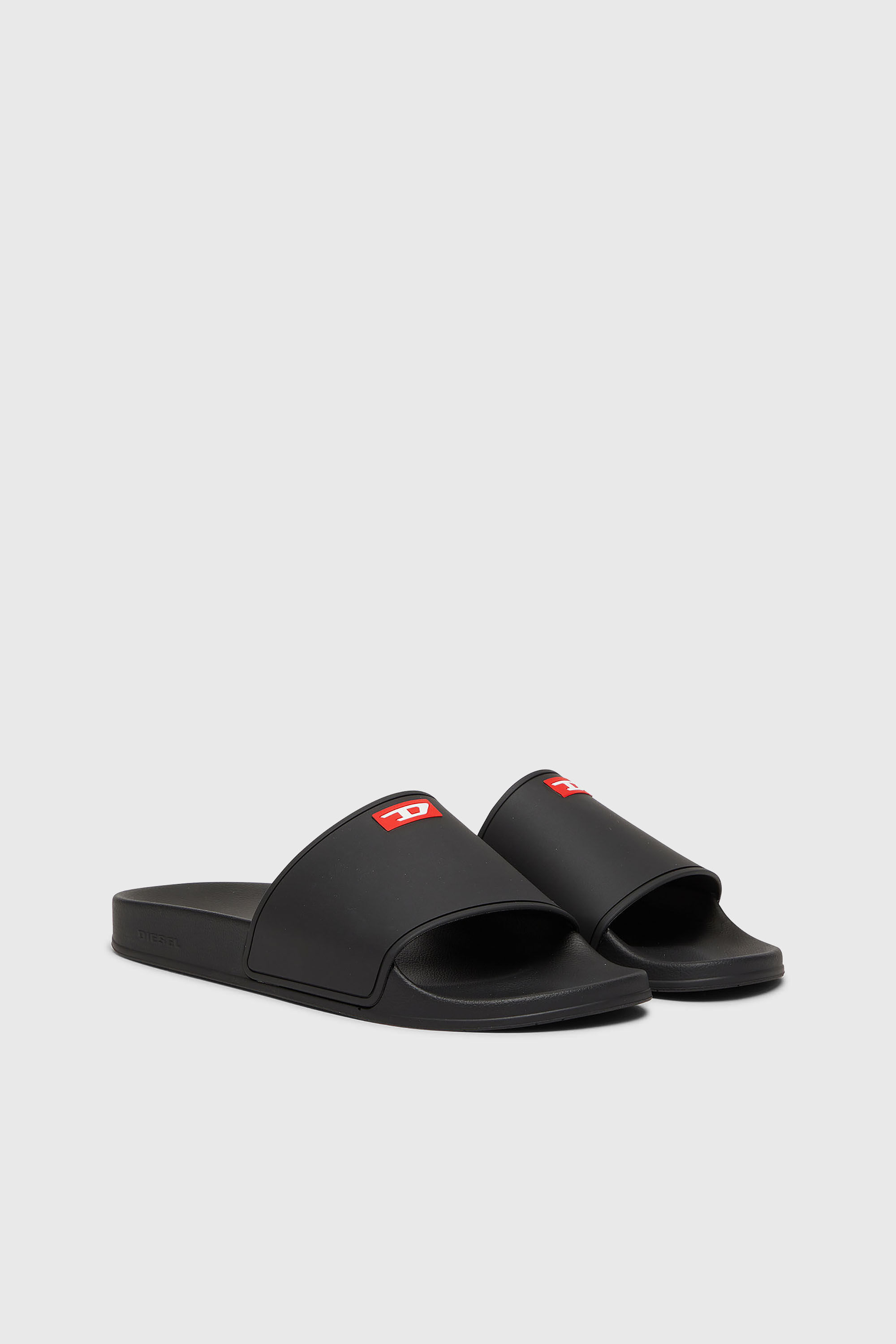 Diesel - SA-SWIM, Sa-Swim-Slide in gomma con logo D Uomo in Nero - 2