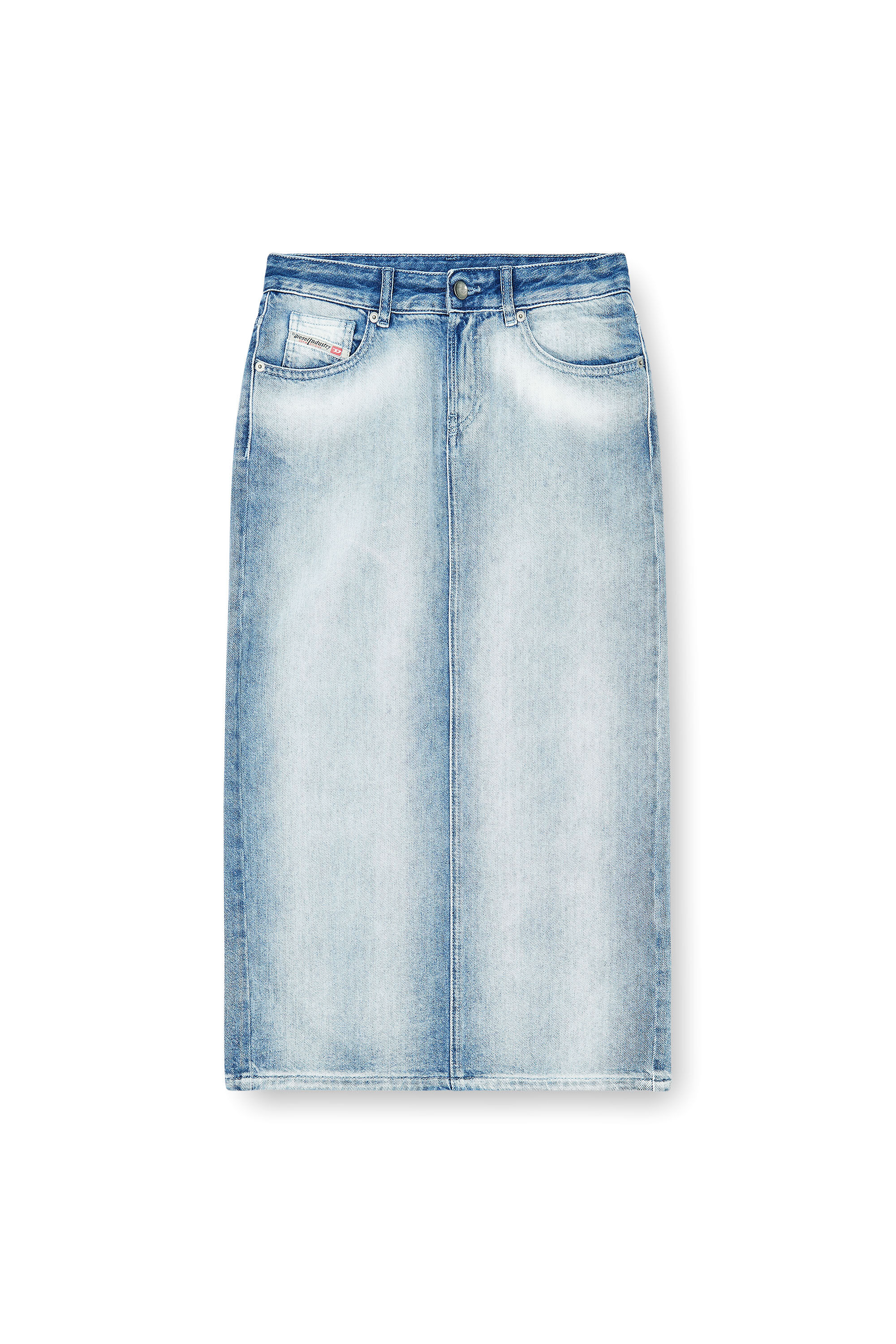 Diesel - DE-SKYE-FSI, Gonna in denim skeleton medio-chiaro Donna in Blu - 2