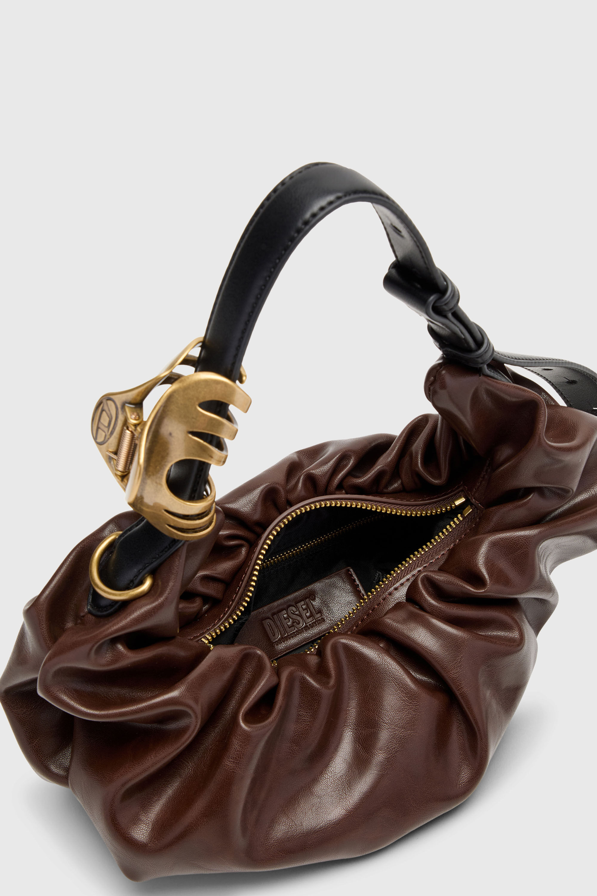 Diesel - GRAB-D HOBO S, Grab-D-Borsa hobo piccola arricciata Donna in Marrone - 6