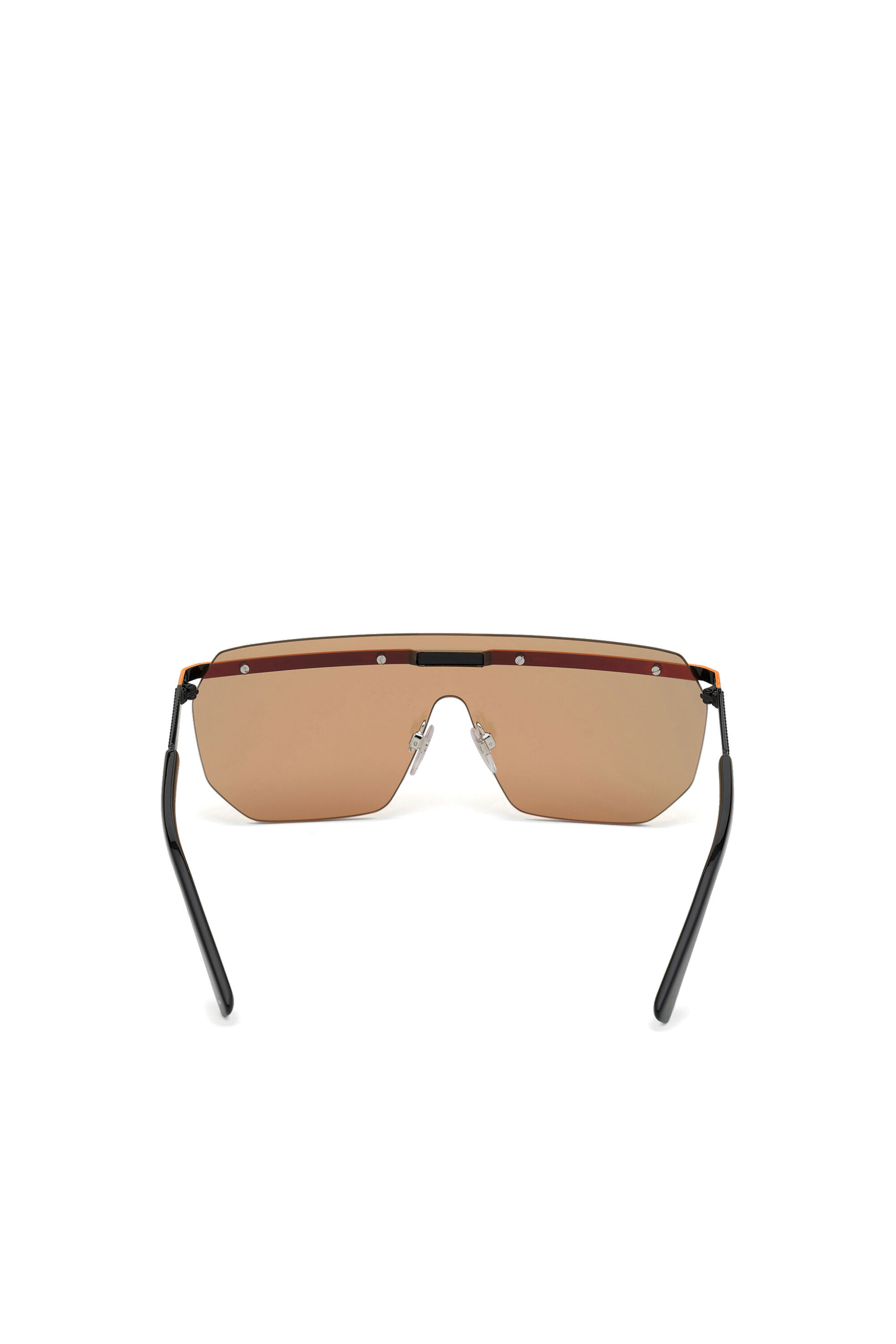 Diesel - DL0259, Mascherina unisex con lente in nylon tagliata a vivo Unisex in Arancione - 3