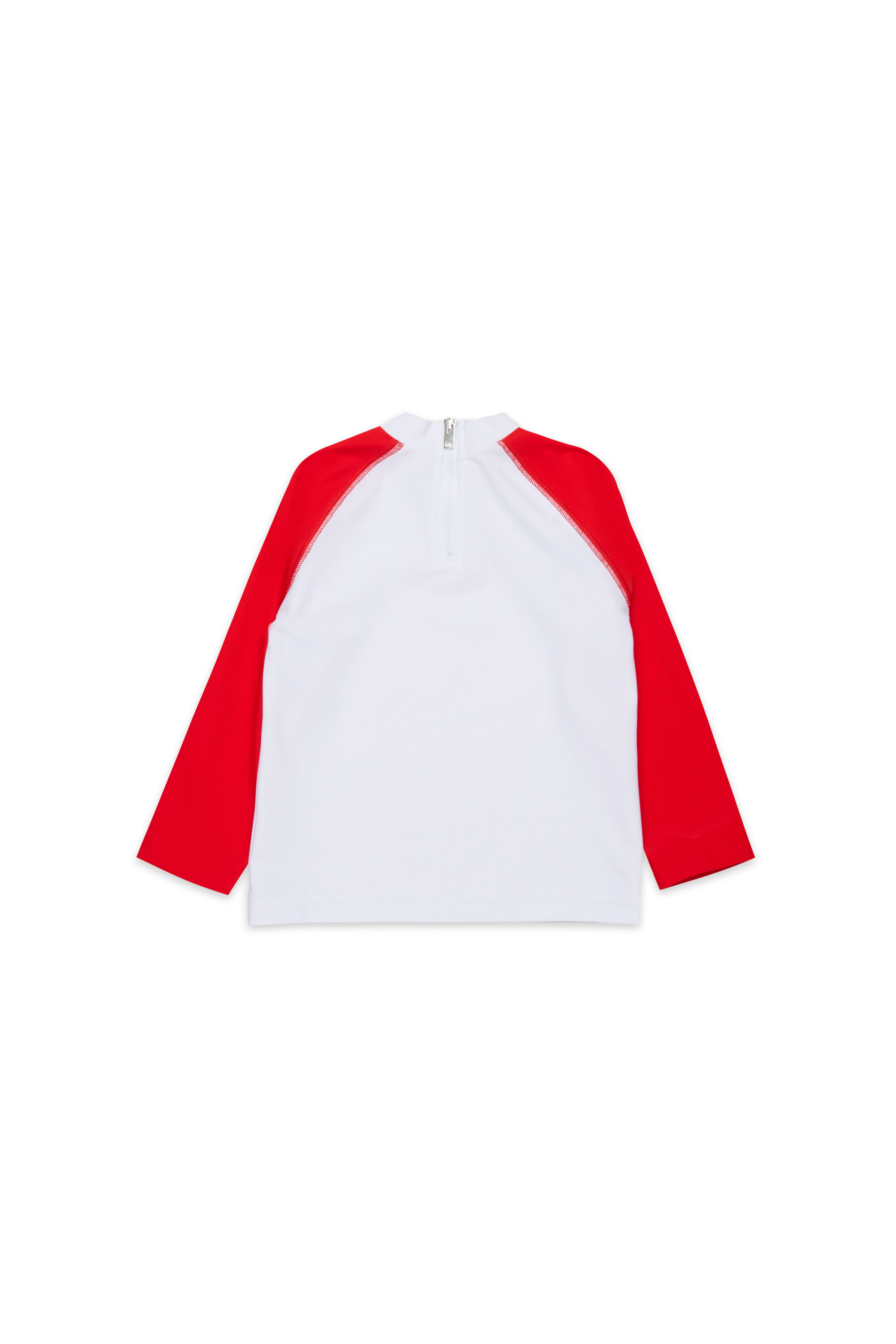 Diesel - MTRIB, Man's Rash guard with high neck in White/Red - 2