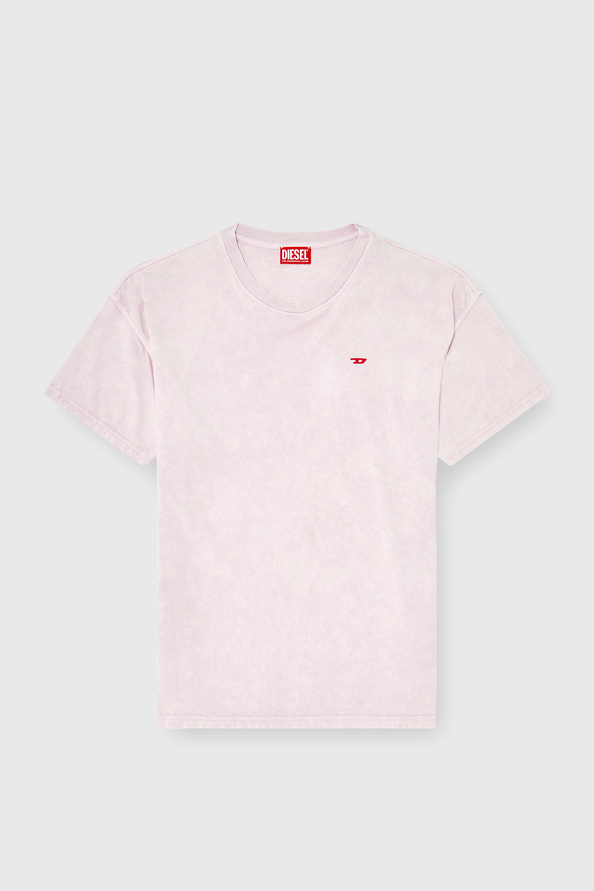 Diesel - T-BOXT-AA14, T-shirt in cotone con effetto lavorato Uomo in Rosa - 2
