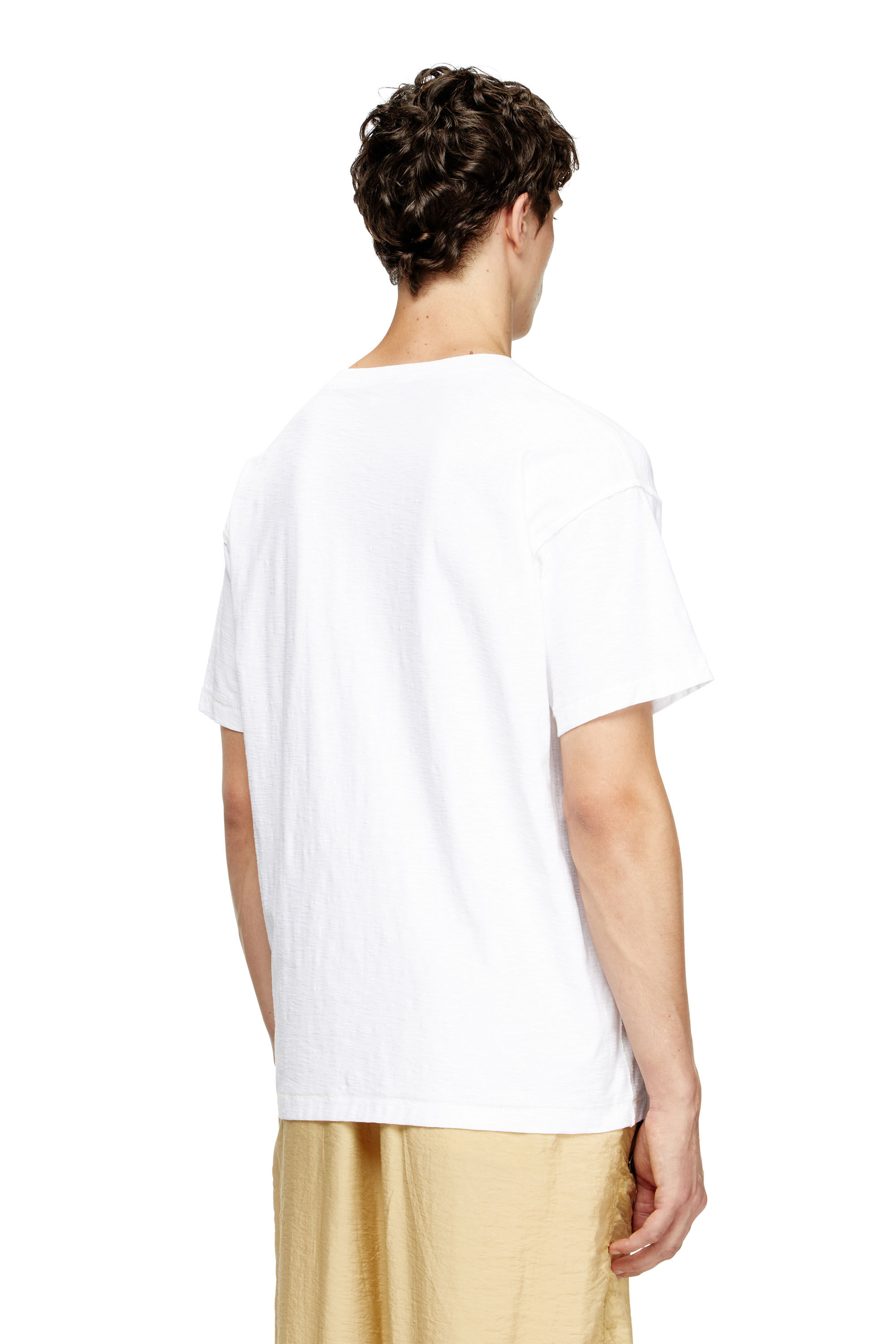 Diesel - T-NORM-T13, Felpa con ricamo Phoenix Uomo in Bianco - 4