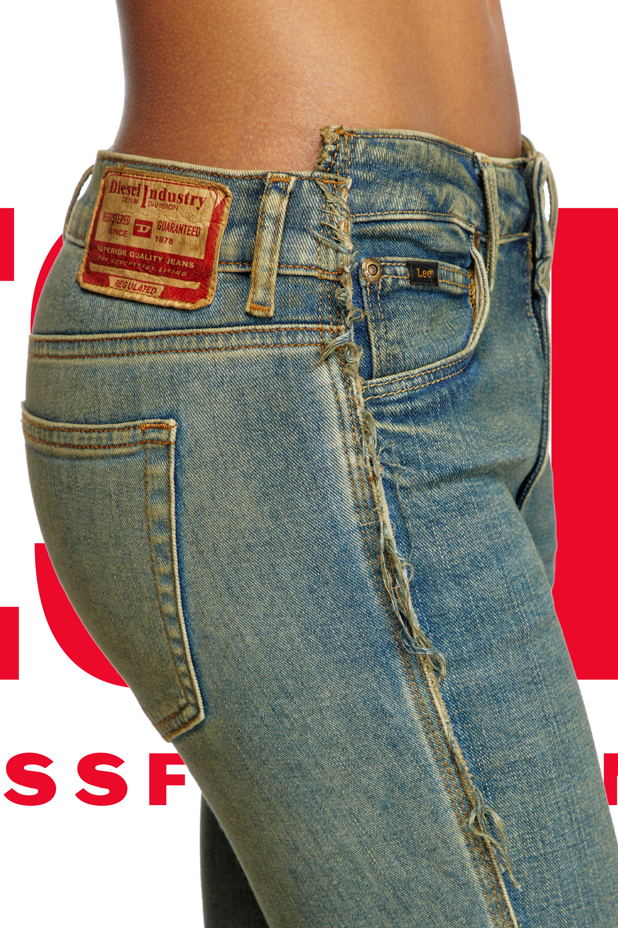 Diesel - Regular Jeans Dieseloves 02 09N01 Donna, Blu Scuro - Image 2