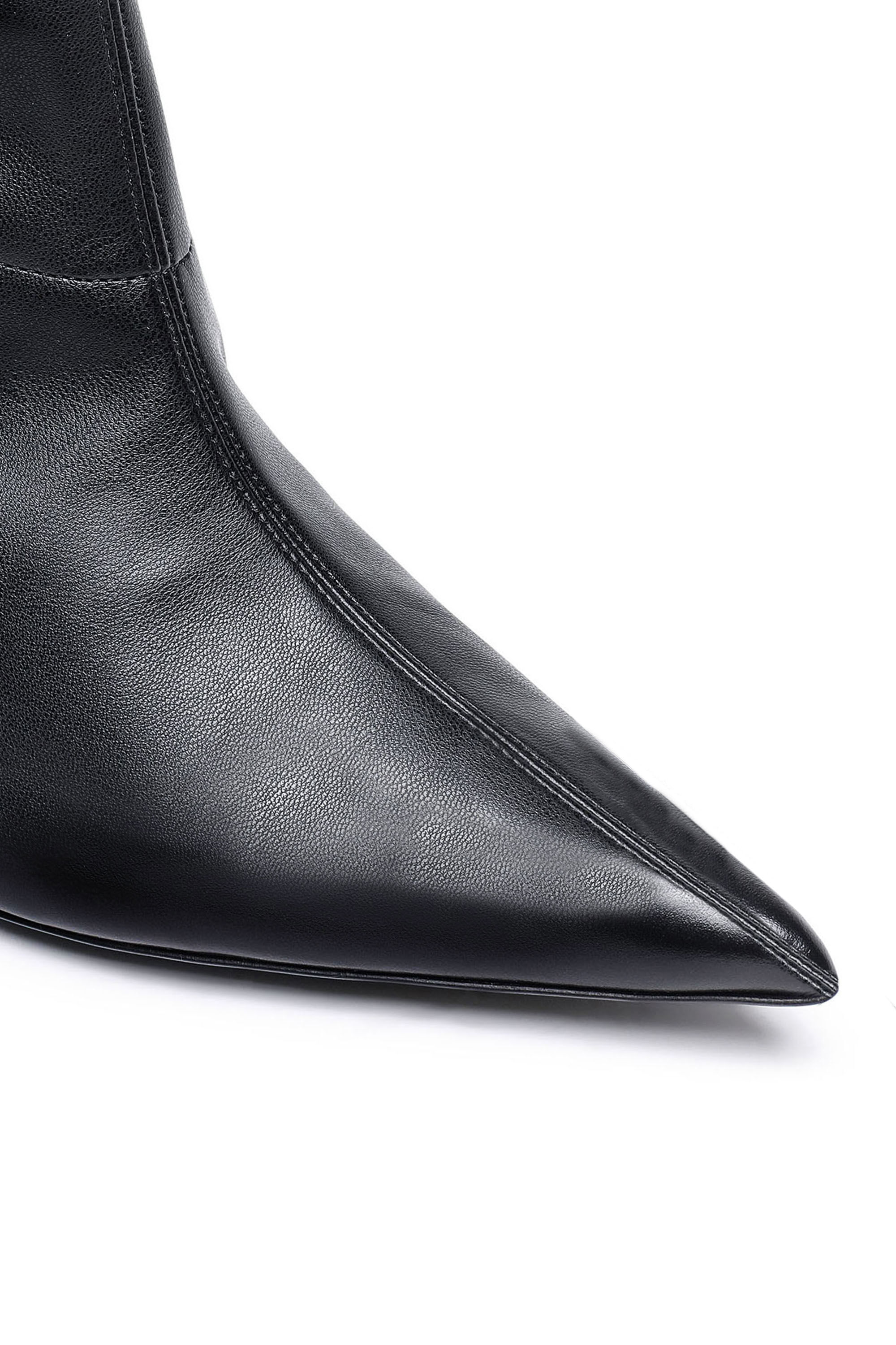 Diesel - D-VENUS KBT, D-Venus Kbt - Stivali al ginocchio in tessuto stretch spalmato Donna in Nero - 4