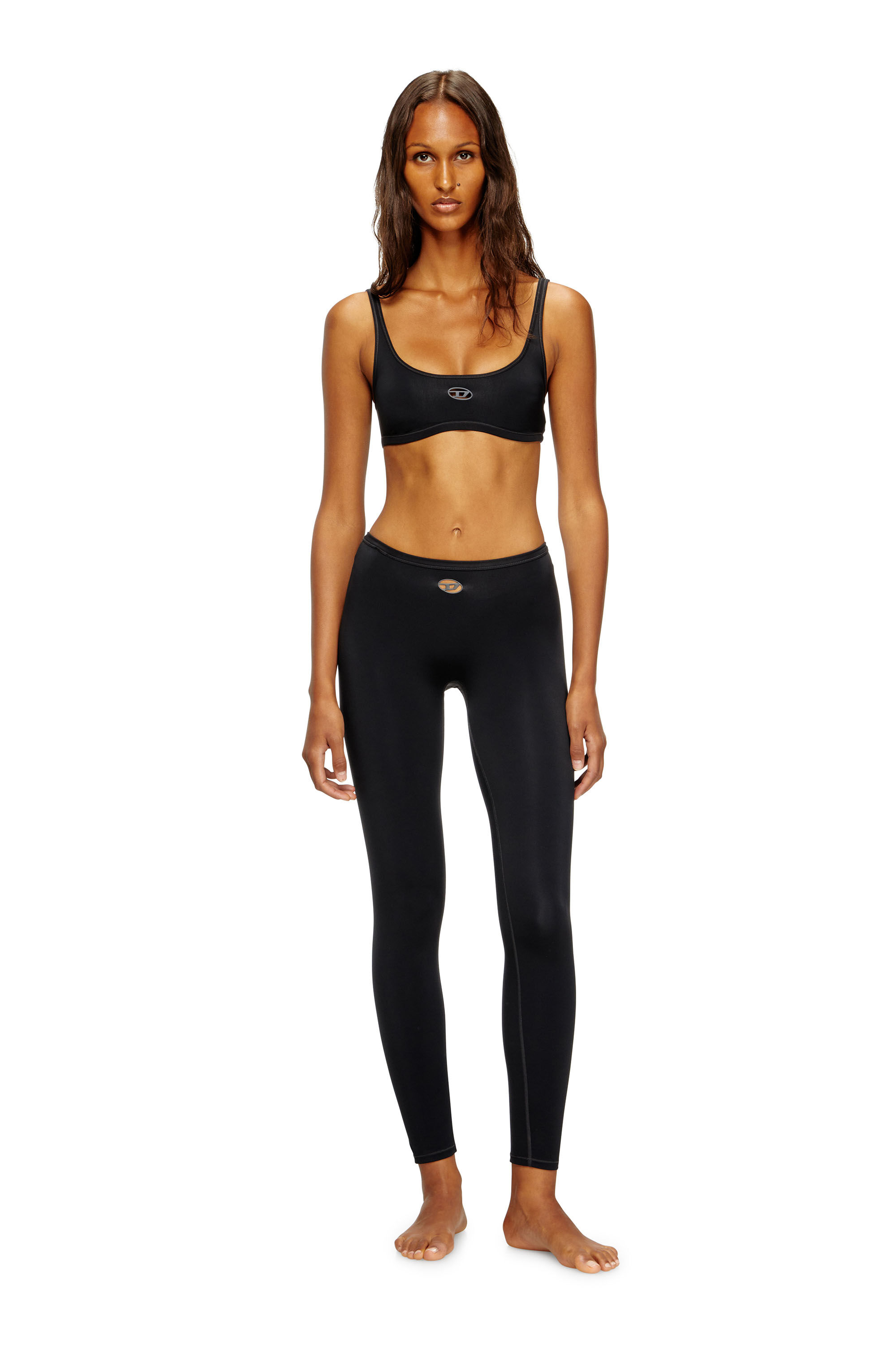 Diesel - CHELSEA-UTLT, Reggiseno sportivo con logo cut-out Donna in Nero - 1
