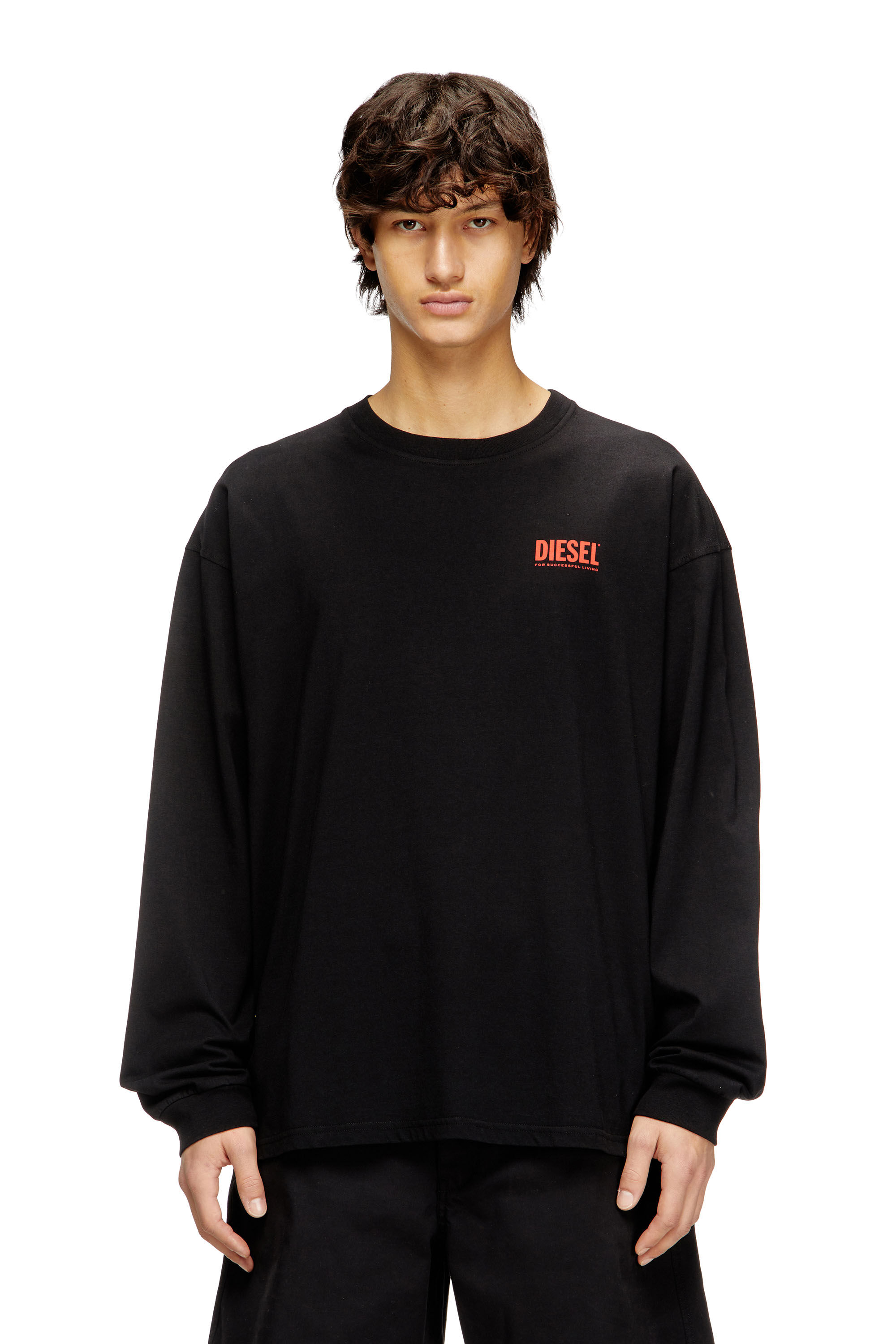 Diesel - T-BOXT-LS-BISK, T-shirt a maniche lunghe dal taglio rilassato con loghi Diesel Uomo in ToBeDefined - 3