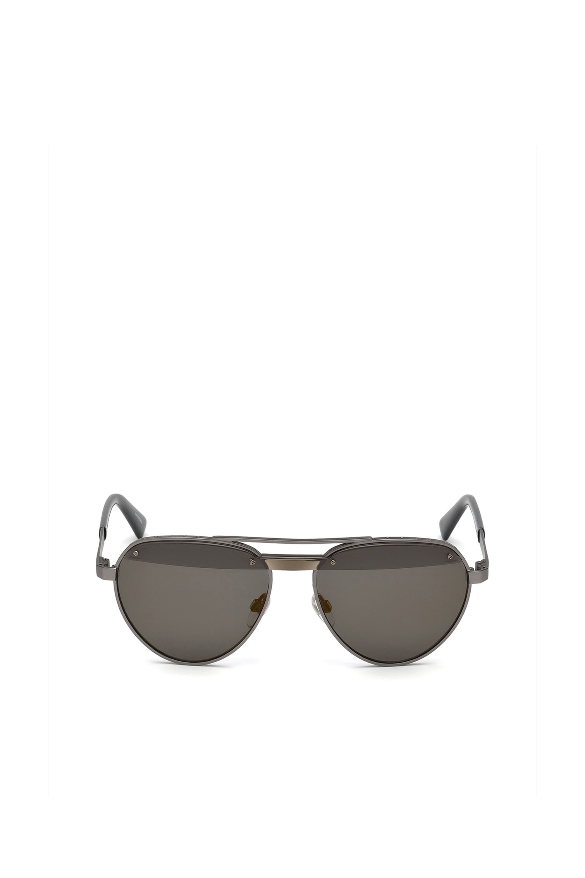 Diesel - DL0261, Occhiali da aviatore con dettaglio obliquo Unisex in Nero - 1