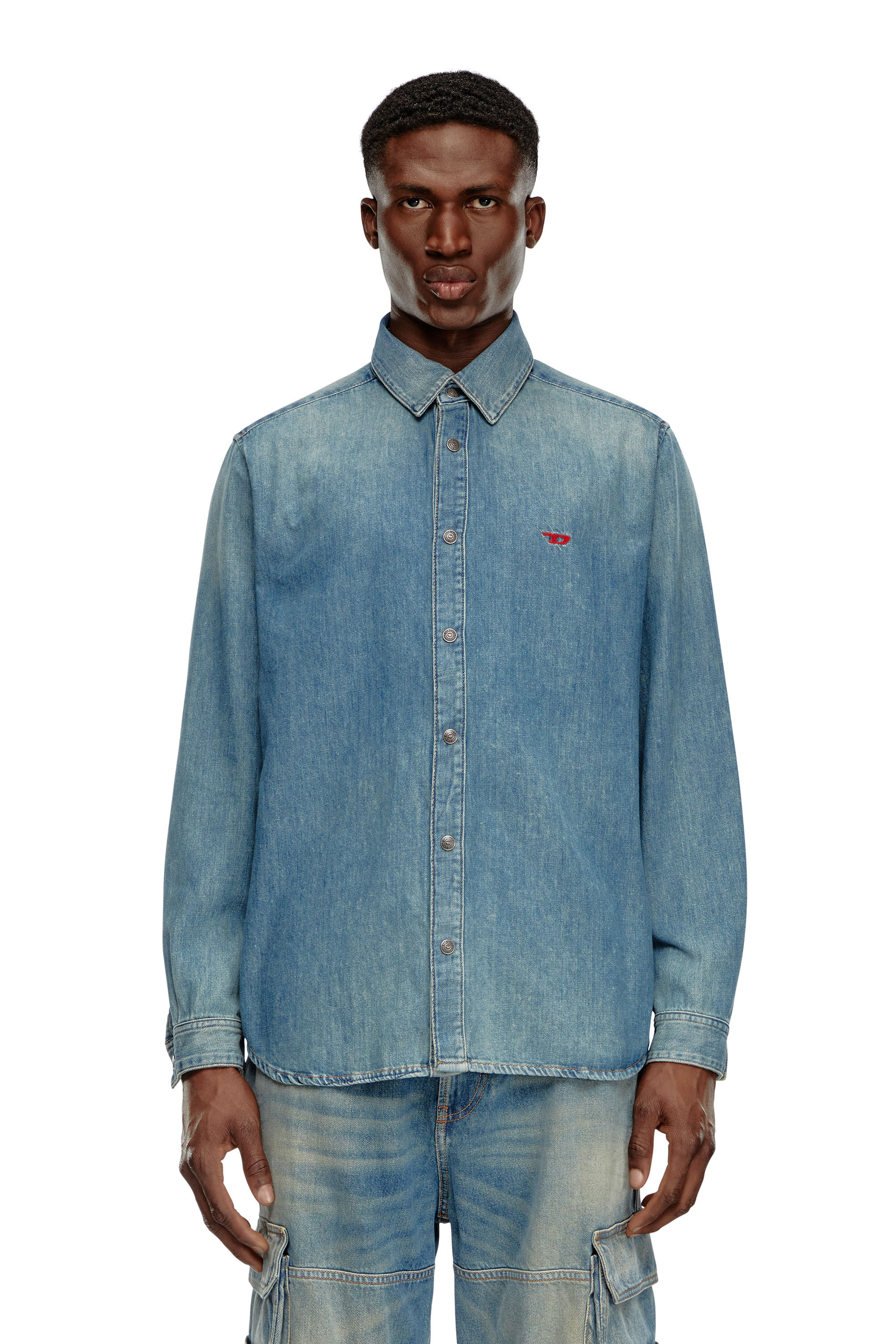 Camicia in denim Uomo Blu Diesel