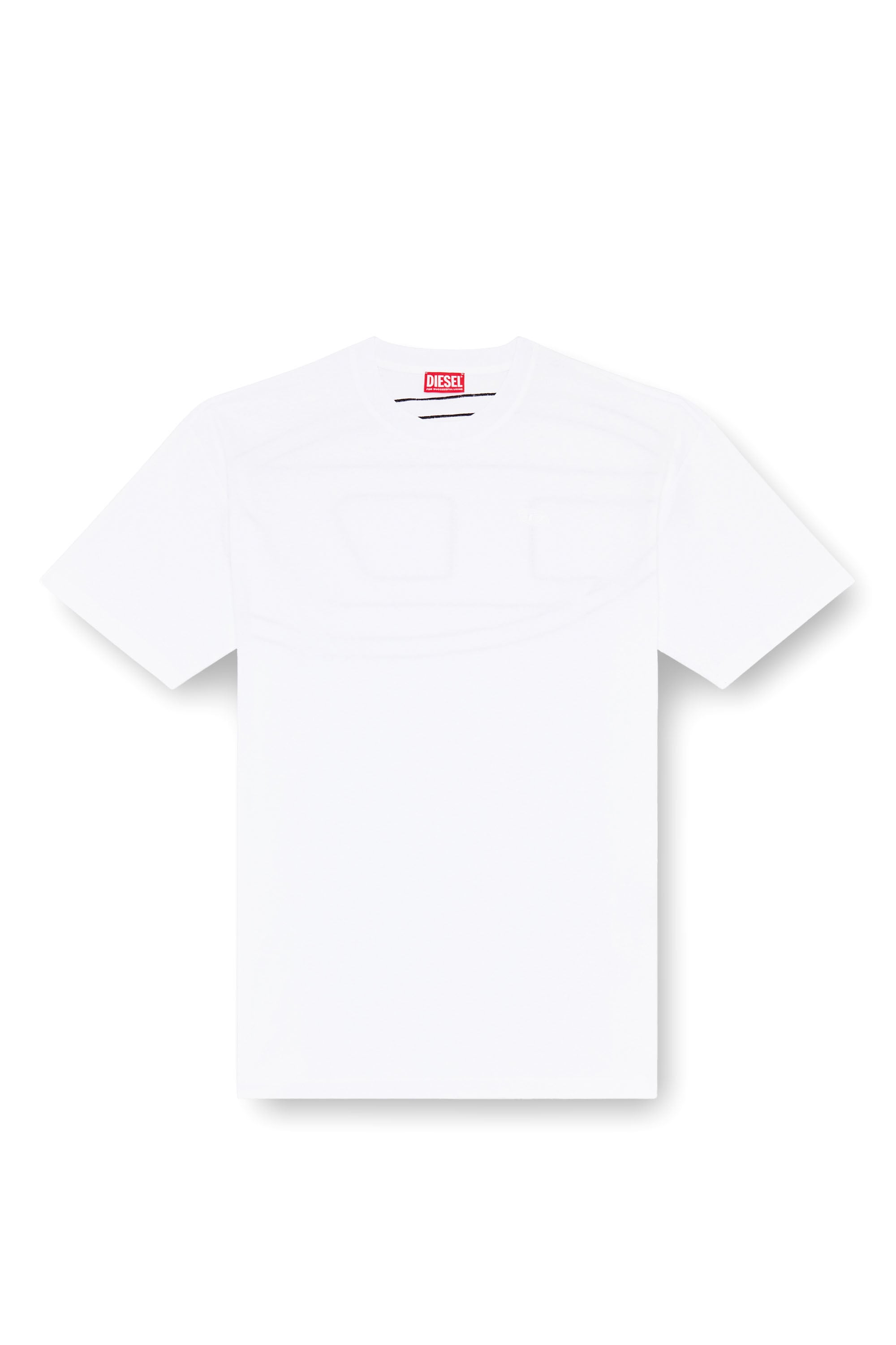 Diesel - T-BOGGY-MEGOVAL-D, Man's T-shirt with maxi oval D embroidery in White - 2