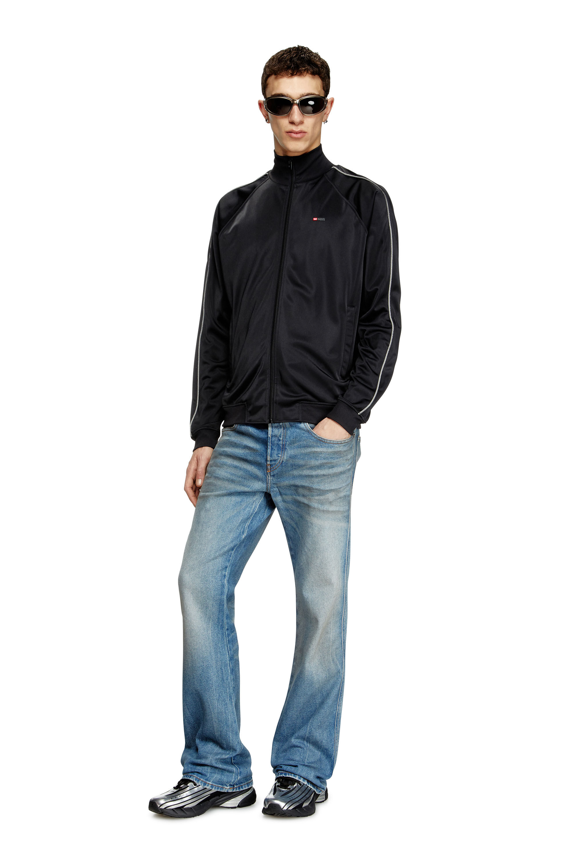 Diesel - S-RARMERO, Giacca sportiva con micro-logo ricamato Uomo in Nero - 1