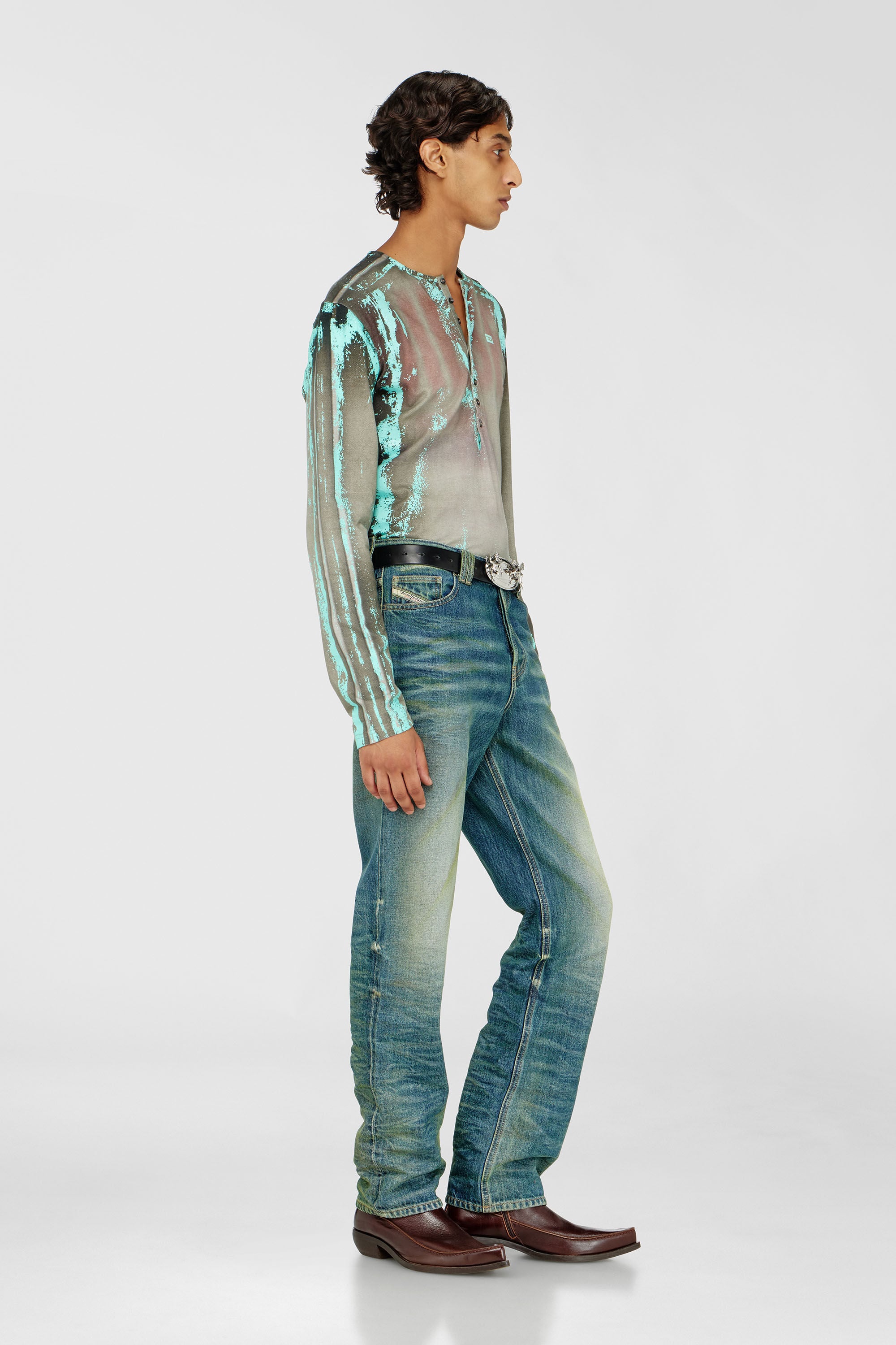 Diesel - Regular Jeans 1991 D-Voeed 007FV Uomo, Blu medio - Image 2