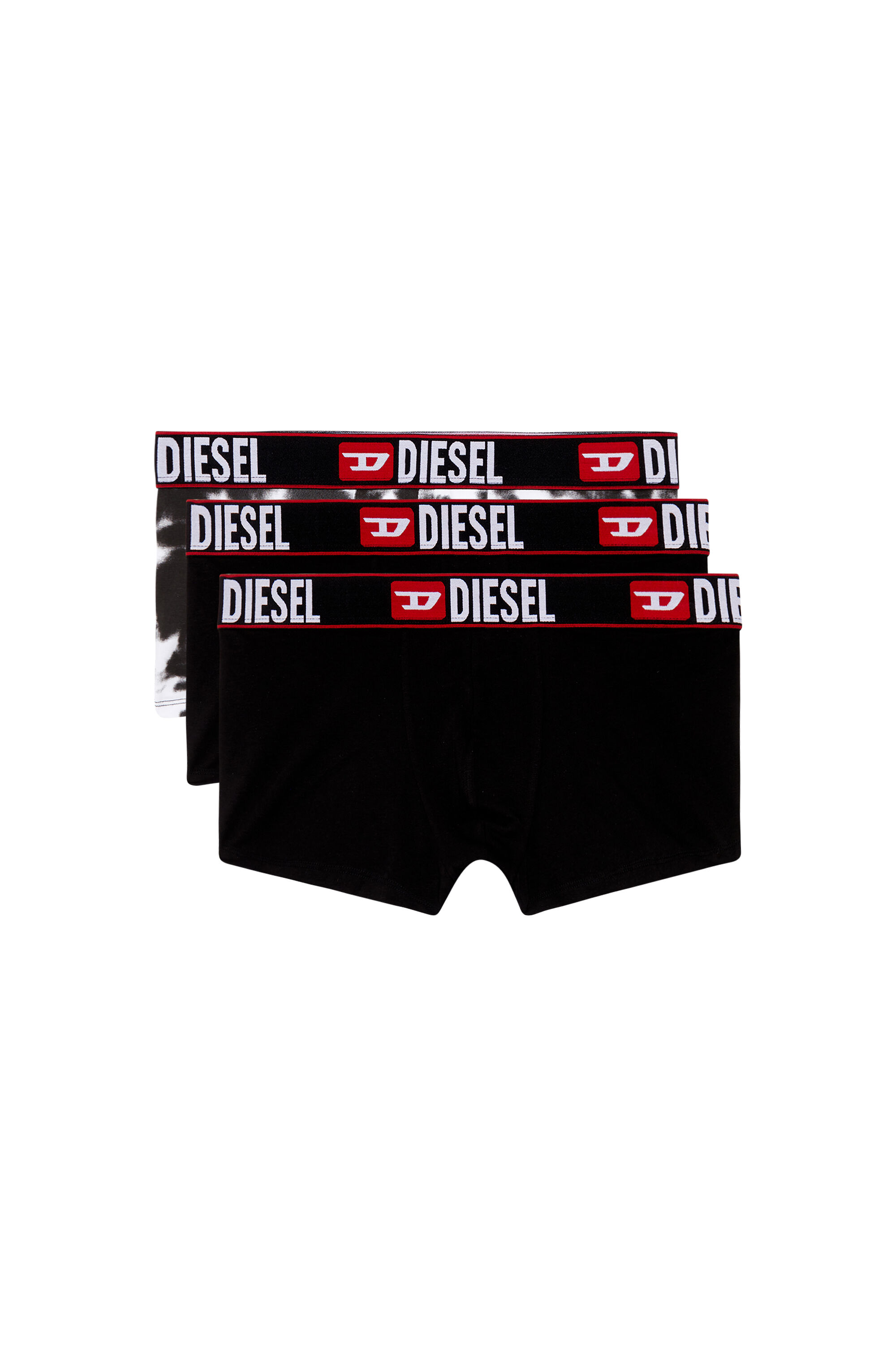 Diesel - UMBX-DAMIENTHREEPACK, Man Three-pack boxer briefs plain and tie-dye in Black - Image 2
