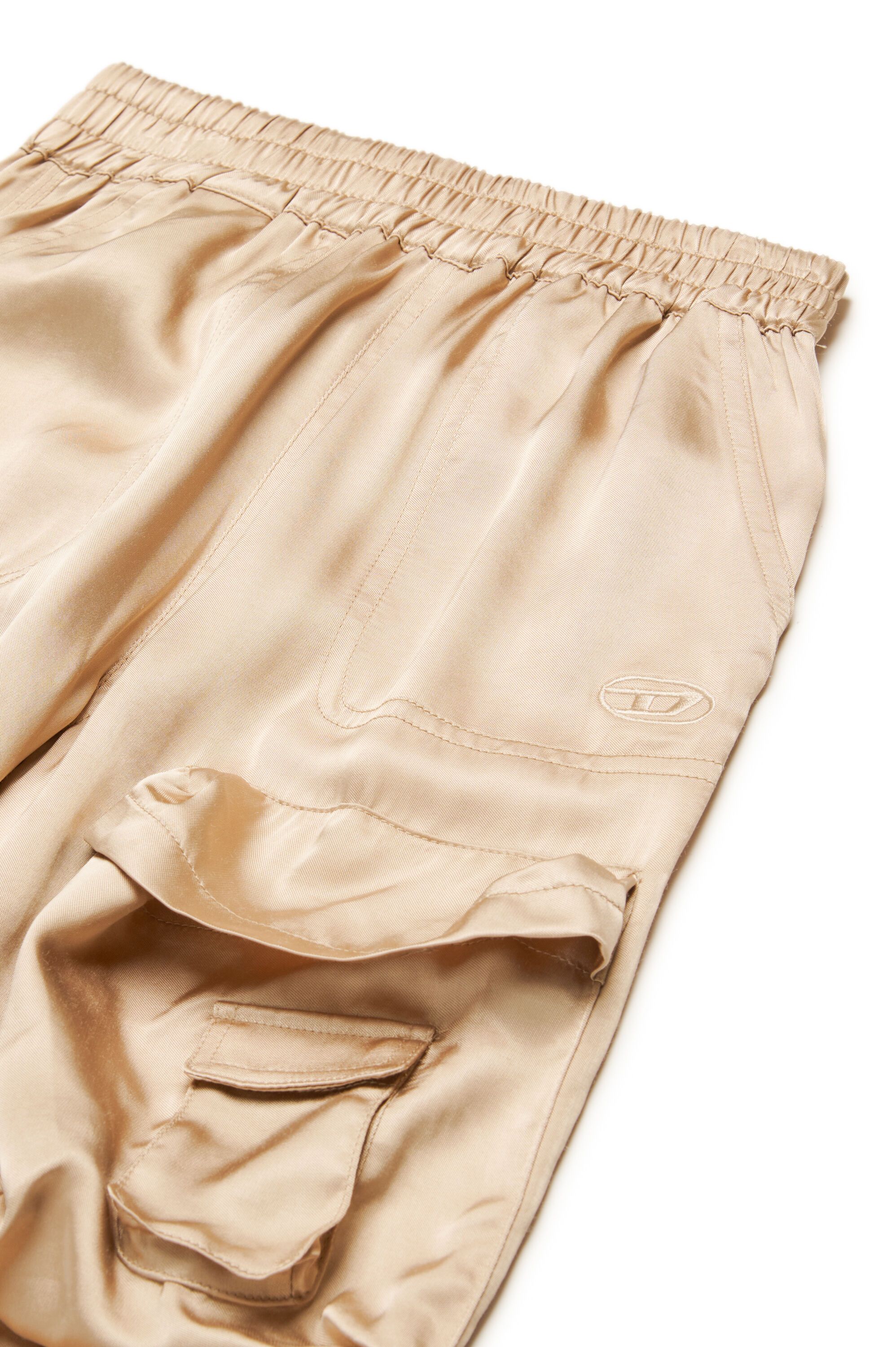 Diesel - PMIRTOW, Pantaloni cargo in raso lucido Donna in Marrone - 3
