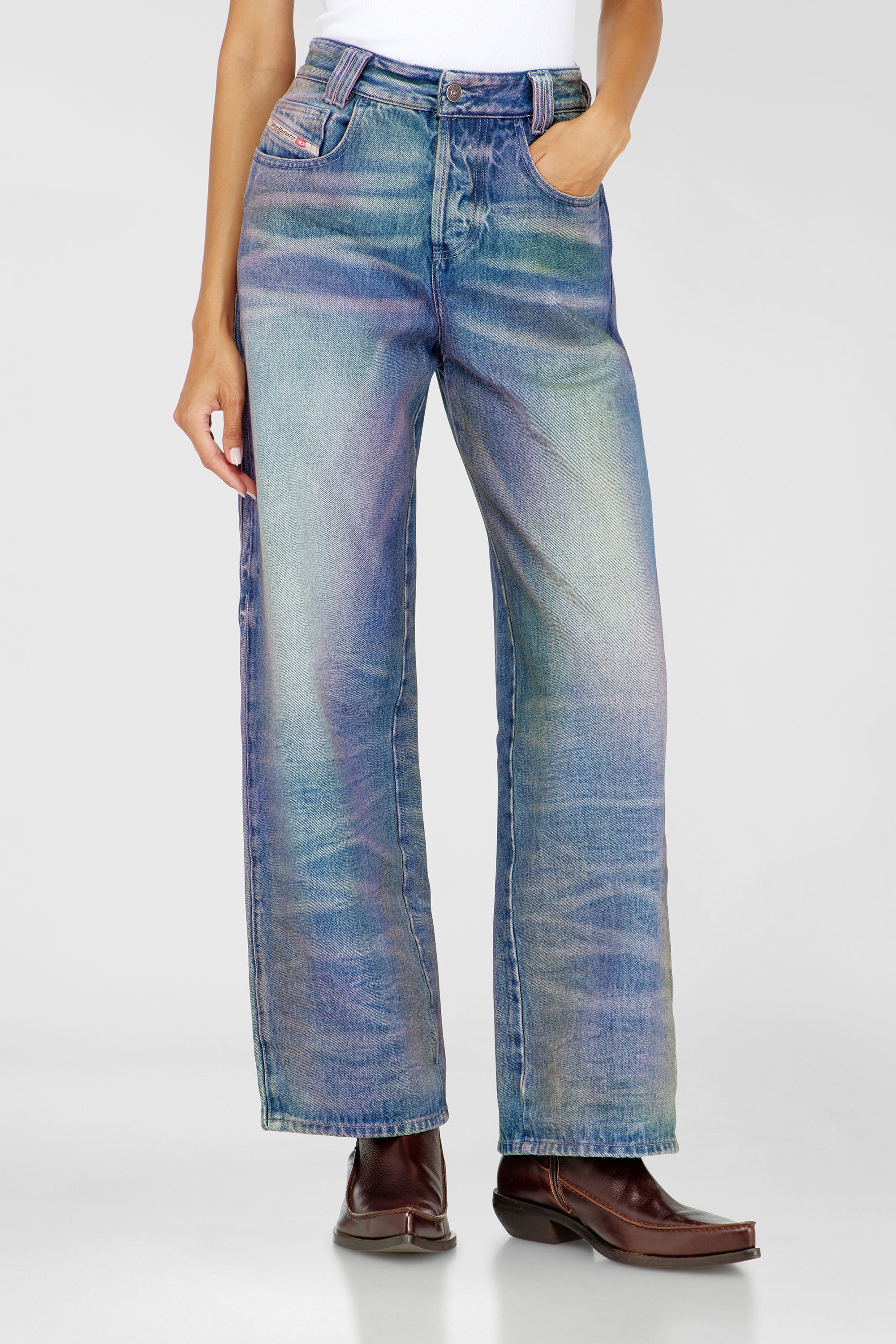Diesel - Relaxed Jeans 1982 D-Hakou 007FW Unisex, Blu medio - Image 6
