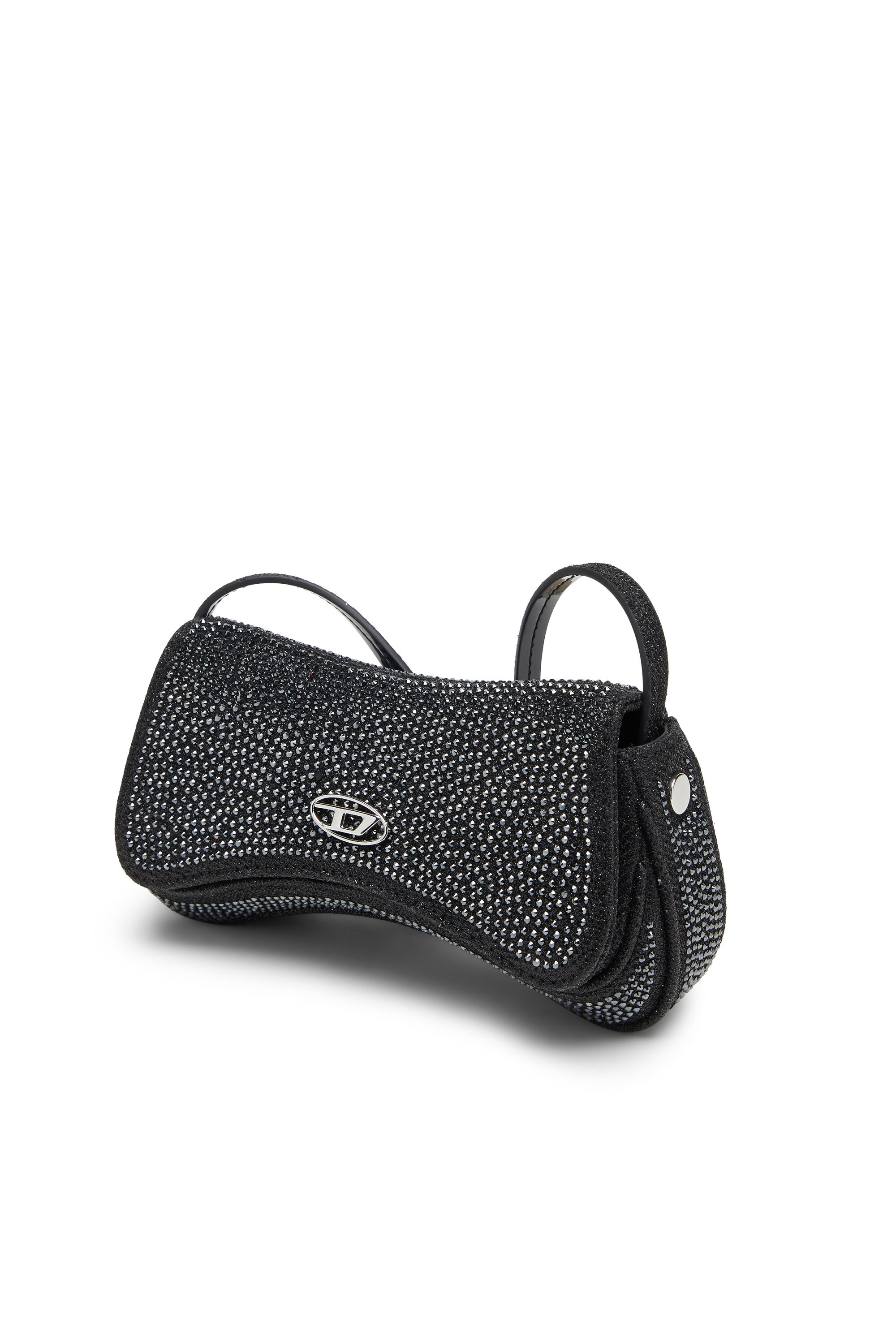 Diesel - PLAY CROSSBODY XS, Woman's Play-Mini crossbody bag in crystal Lurex in Black - 5