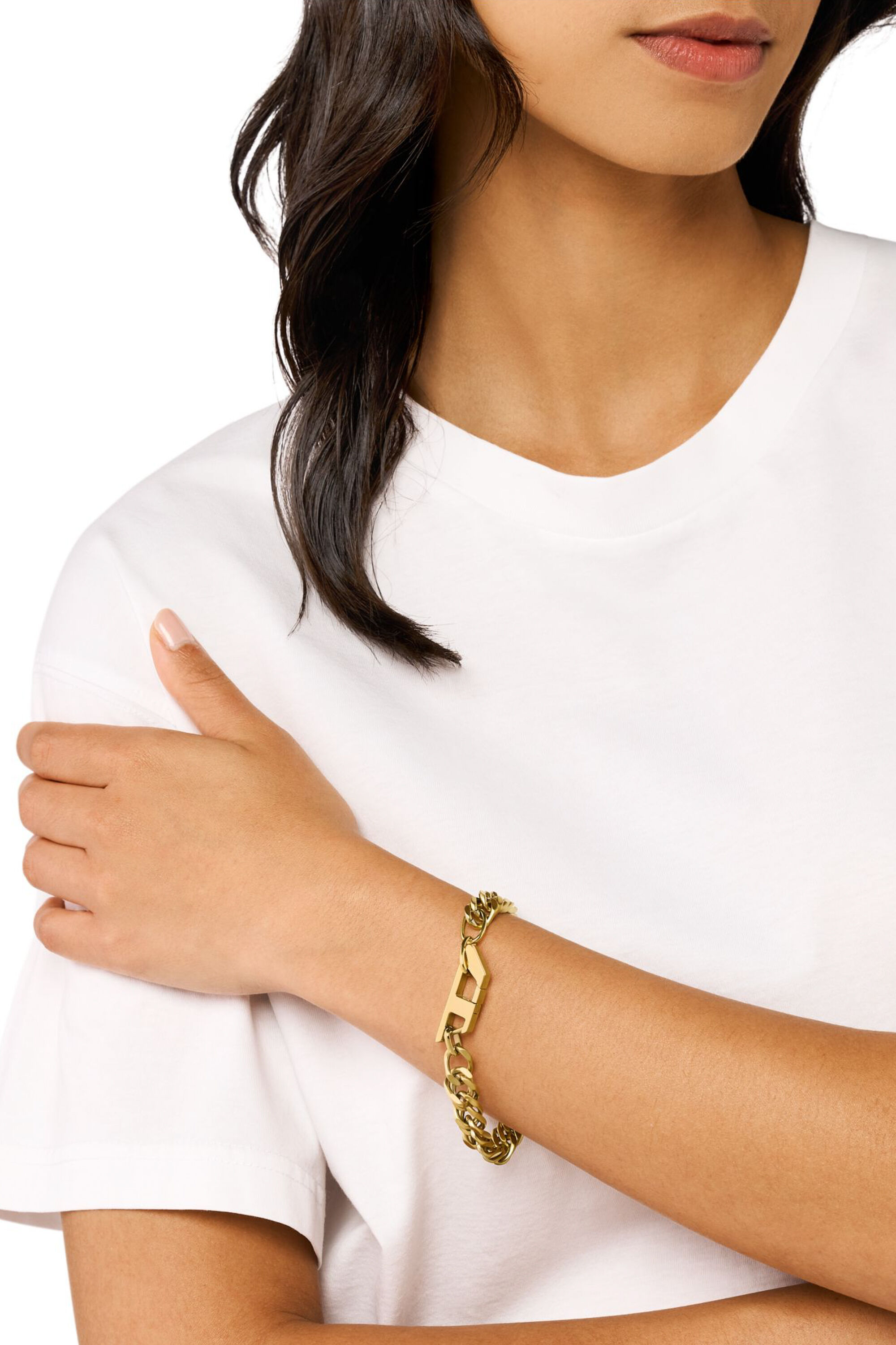 Diesel - DX1511710, Bracciale Diesel a catena in acciaio inossidabile oro opaco Unisex in Oro - 4