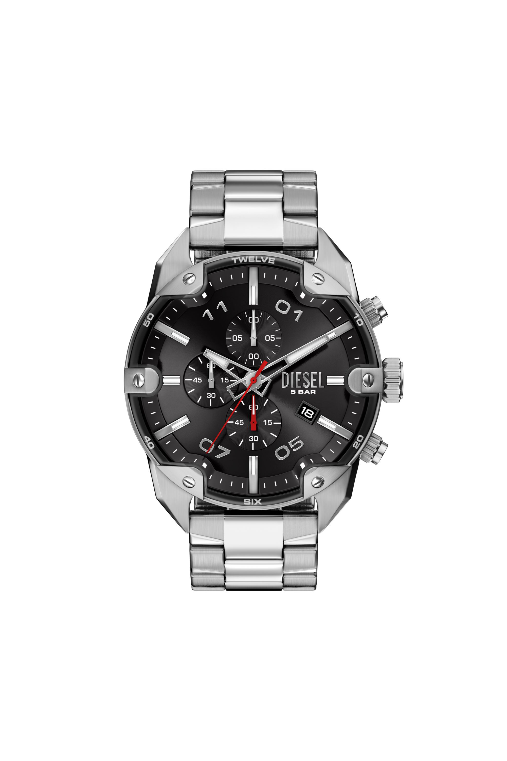 Men's Spiked Stainless Steel Watch | Silver | Diesel