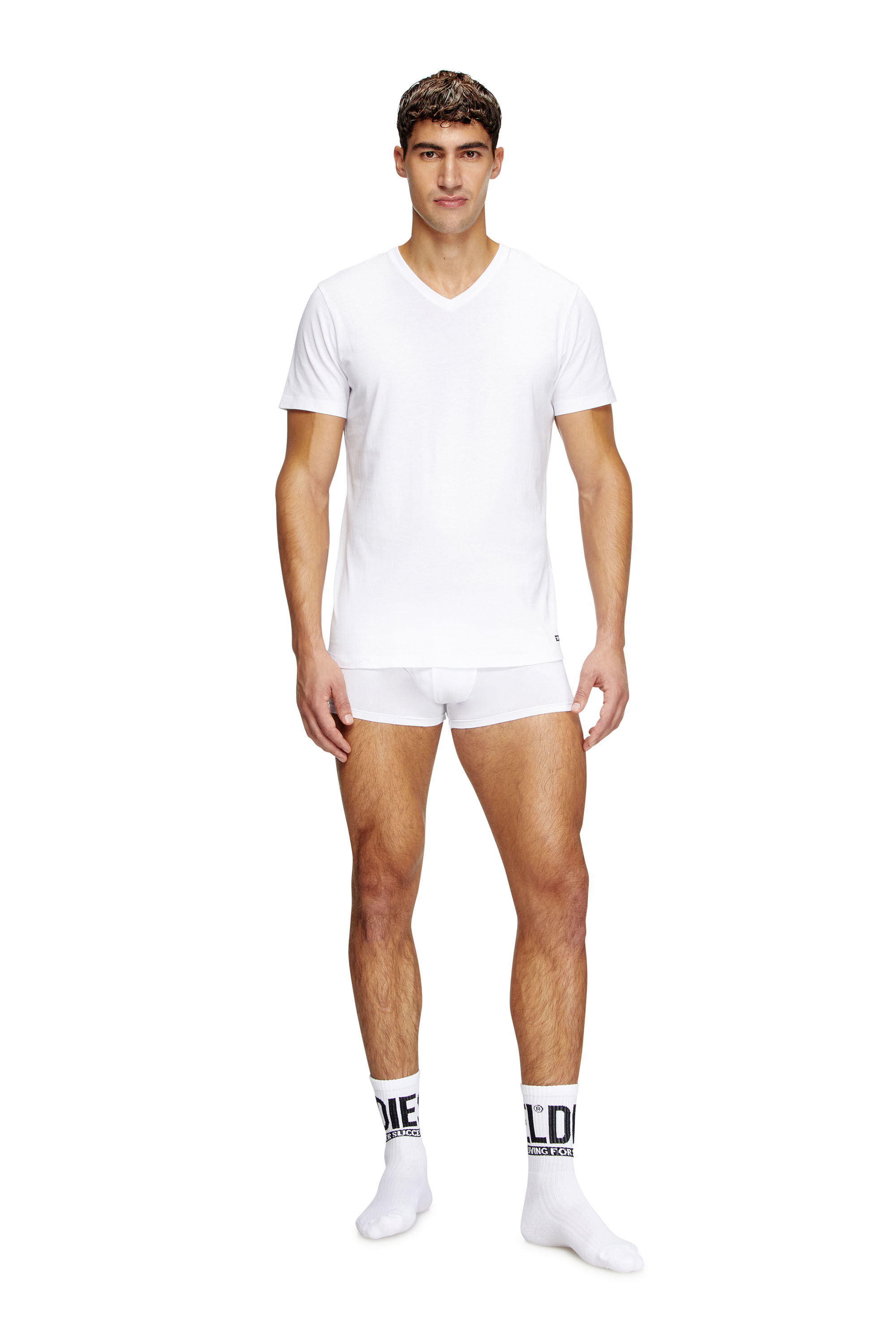 Diesel - MICHAEL-D-BOX-3PACK, Set da tre di T-shirt con scollo a V Uomo in Bianco - 1