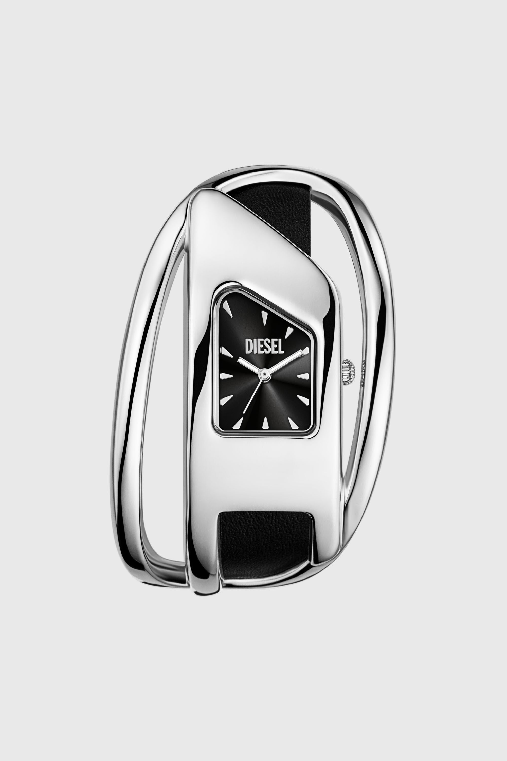 Diesel - DZ5627 WATCH, Orologio Wrap-D in pelle nera Donna in Argento - 1