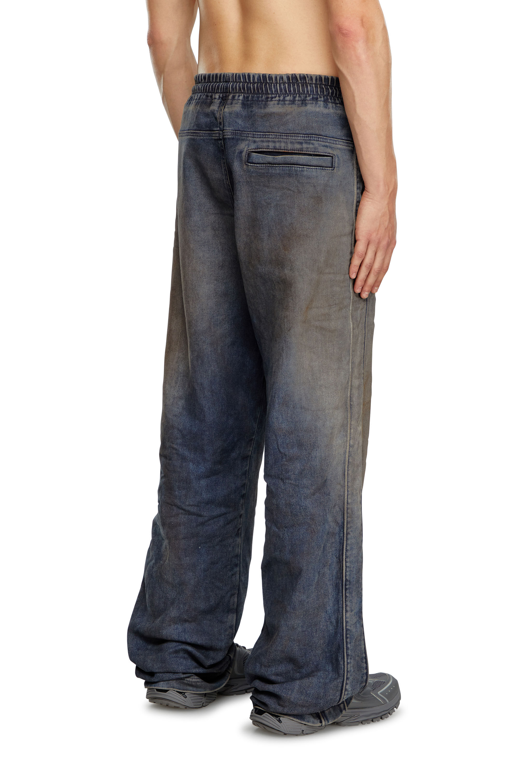 Diesel - Relaxed D-Martyans Track Denim 068LV Uomo, Blu Scuro - Image 4