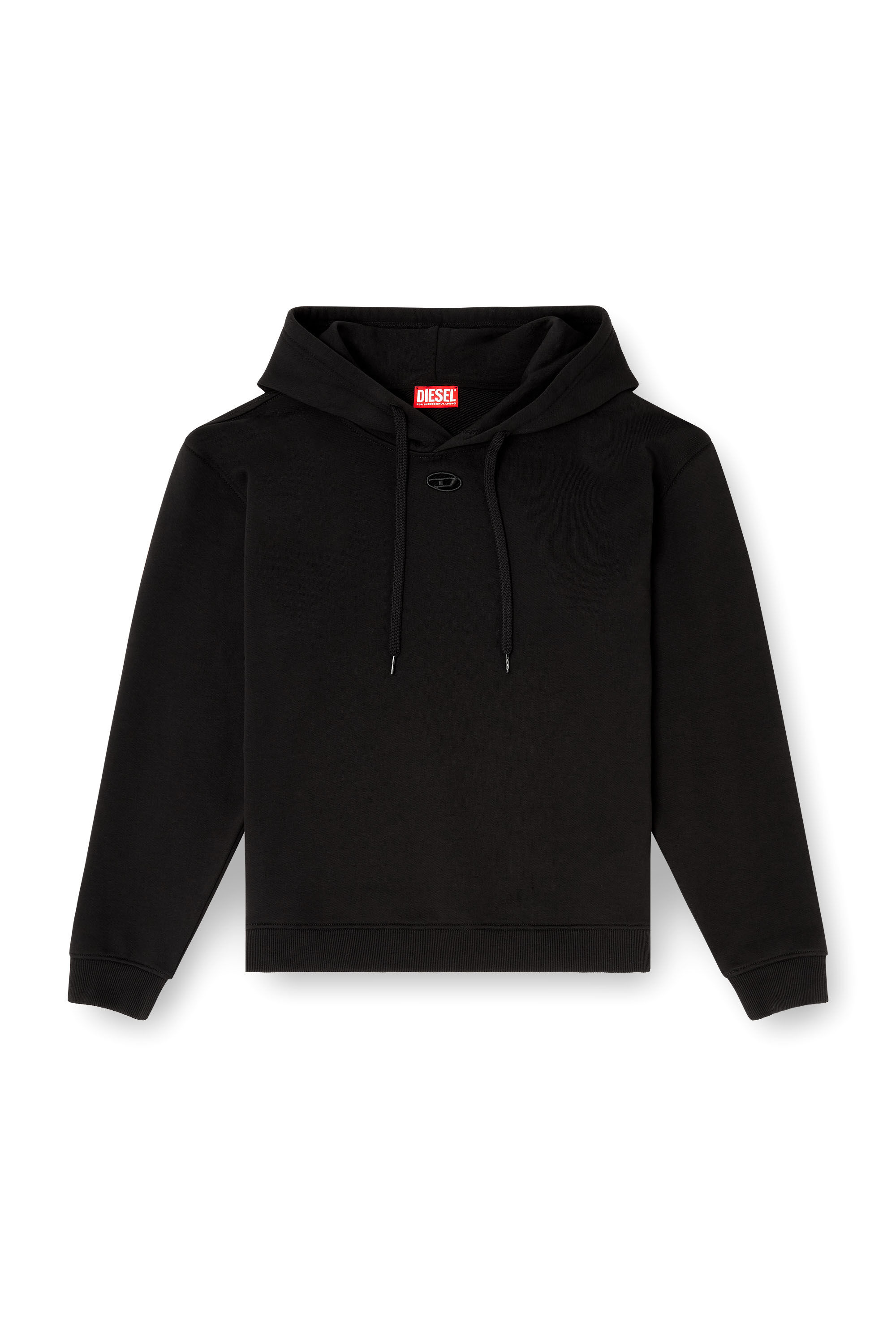 Diesel - F-NORMY-HOOD-OD, Felpa con cappuccio in cotone con logo Oval D Donna in Nero - 2