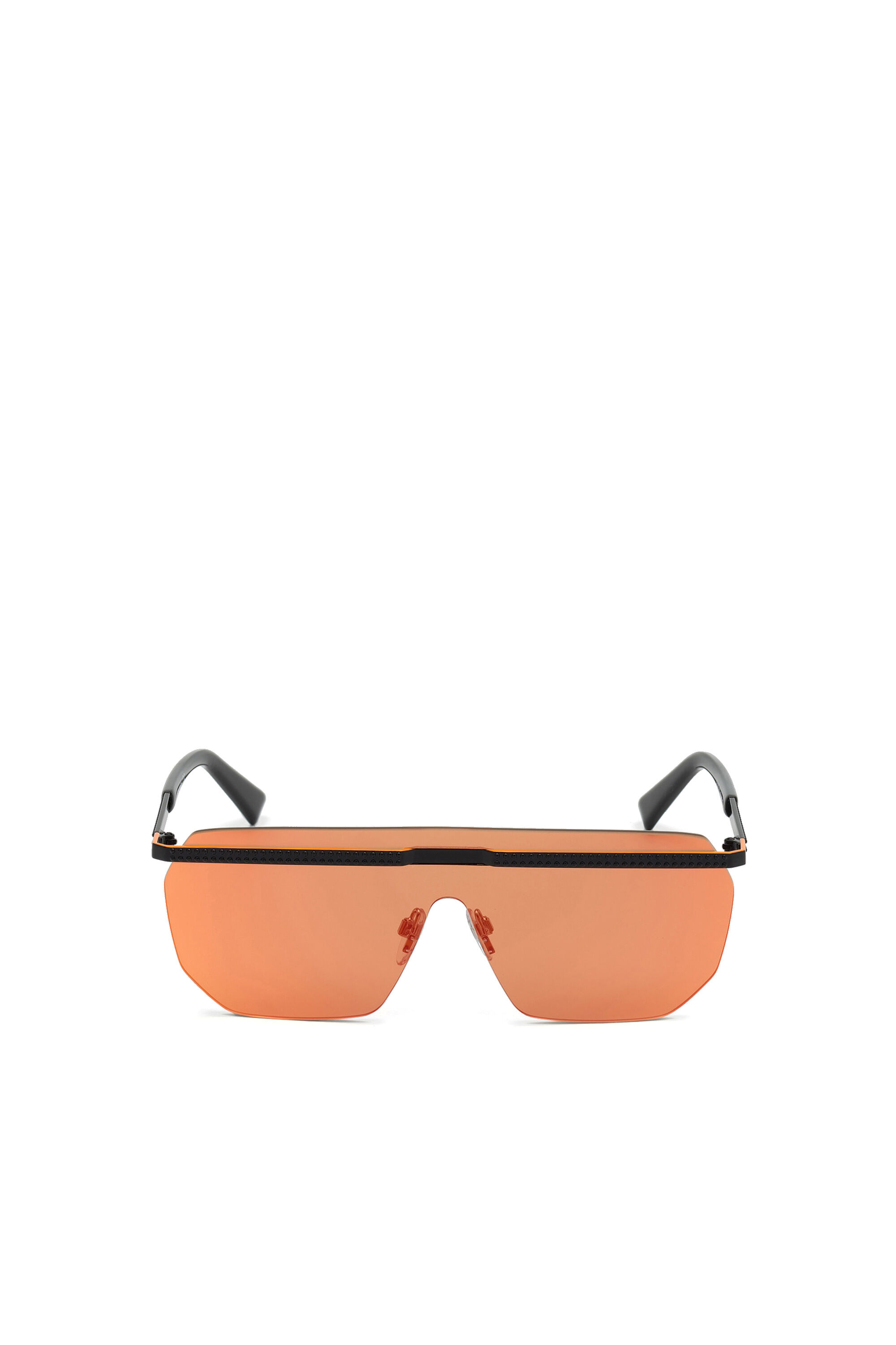 Diesel - DL0259, Mascherina unisex con lente in nylon tagliata a vivo Unisex in Arancione - 1