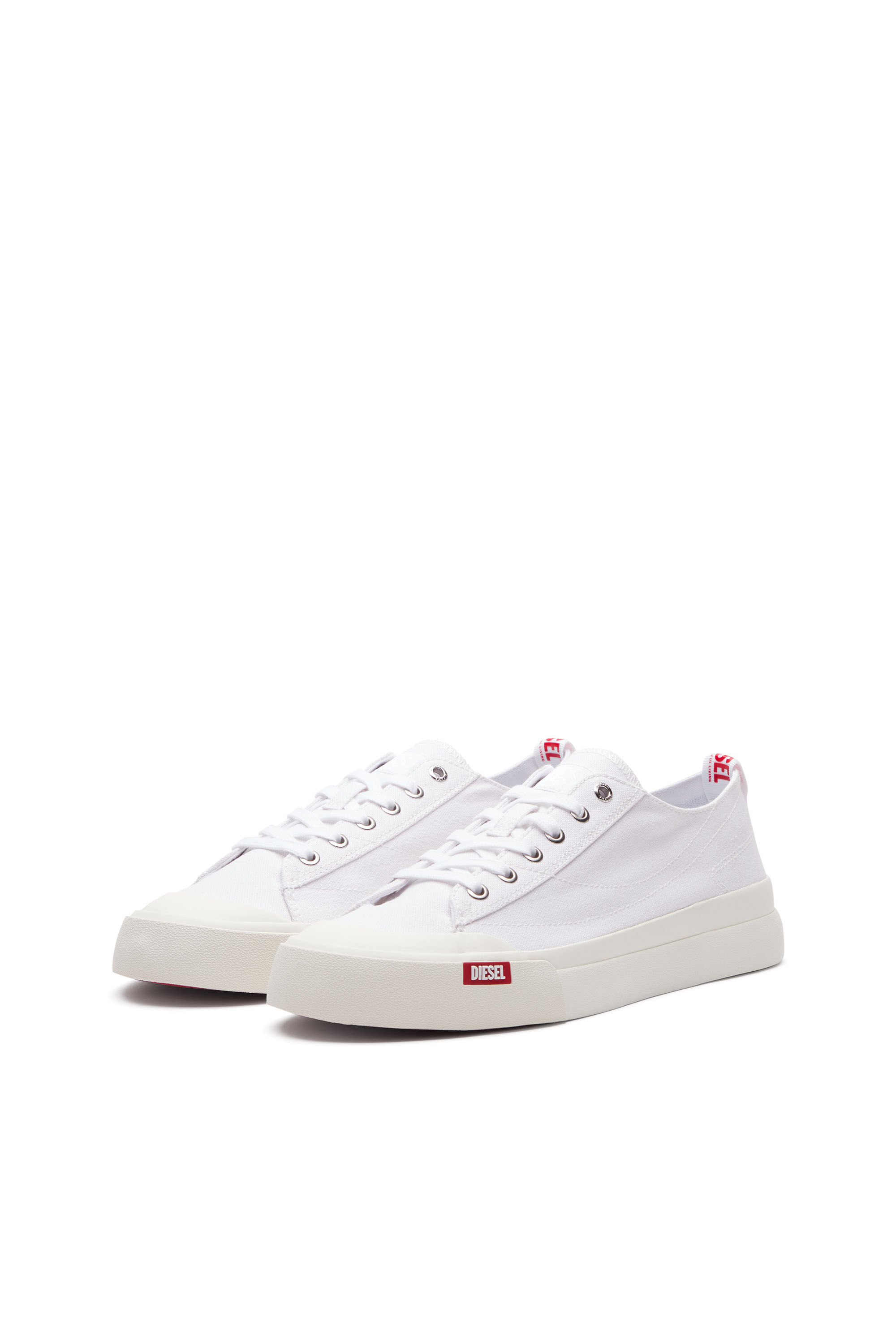 S Athos Low Sneaker in canvas Donna Bianco Diesel