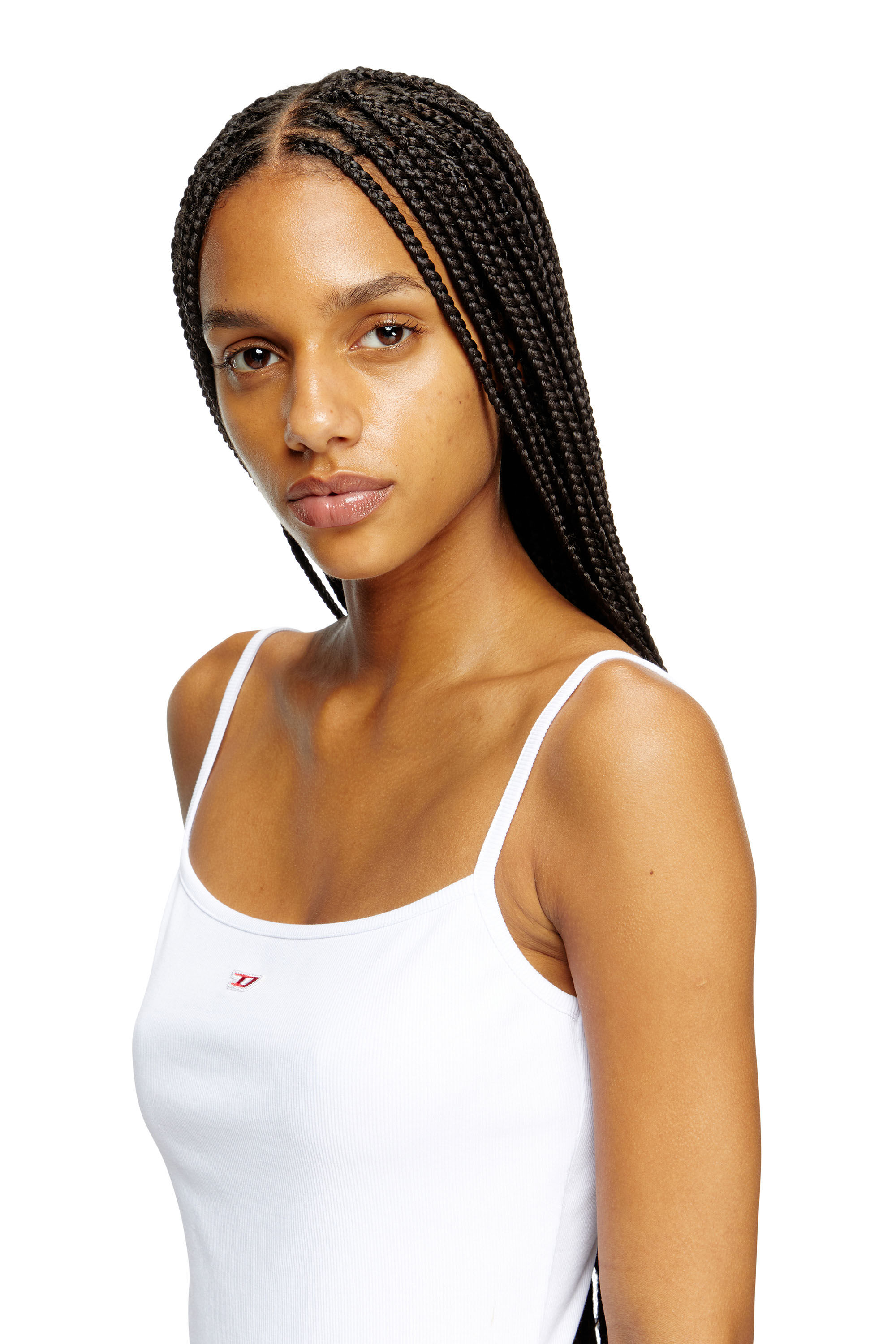 Diesel - D-HOPY-D, Abito corto con logo D Donna in Bianco - 5