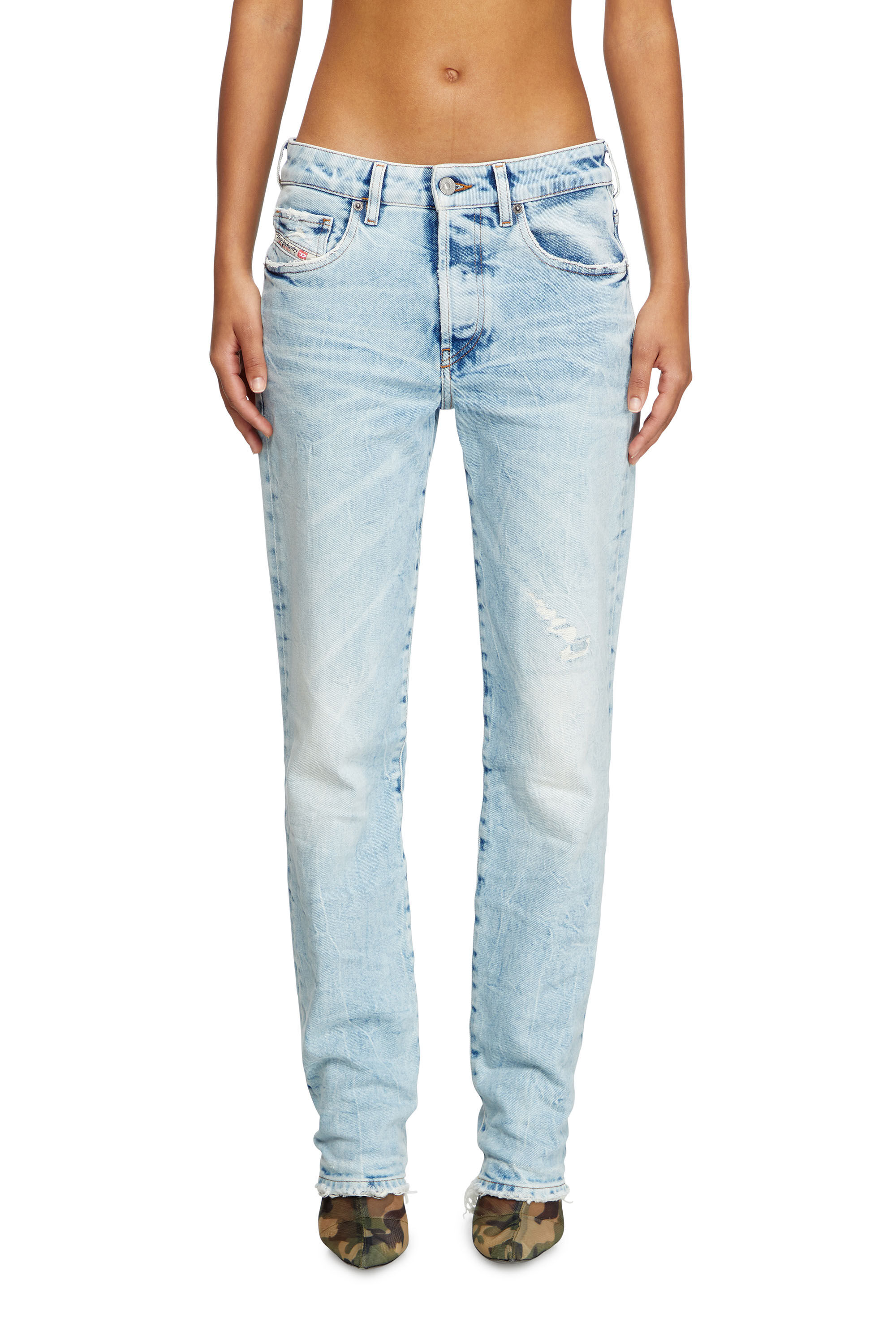 Diesel - Regular Jeans 1989 D-Mine 09L31 Donna, Blu Chiaro - Image 3