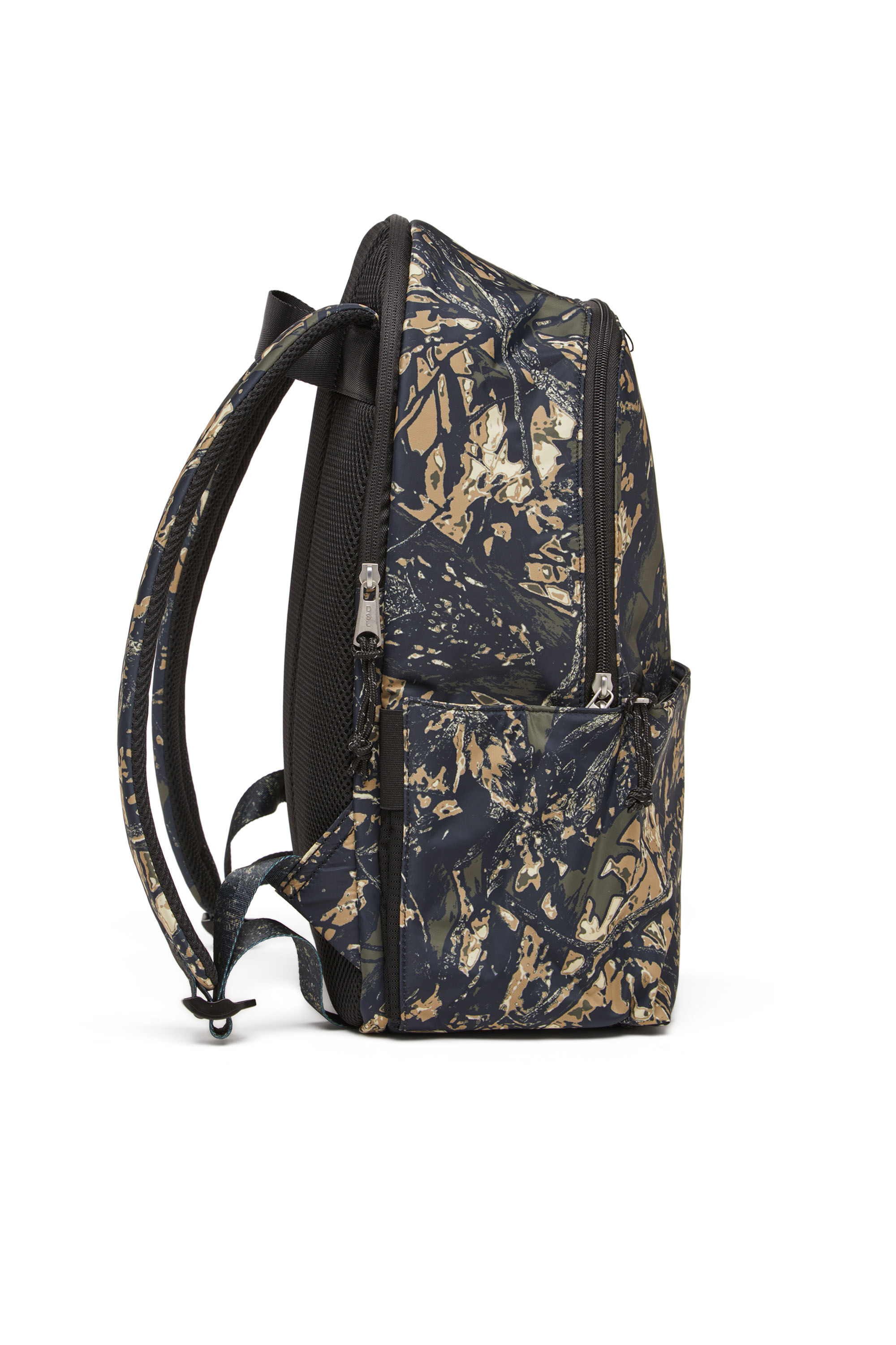 Diesel - D-PACK BACKPACK X, D-Pack-Zaino in tessuto stampa camouflage Uomo in Verde - 3