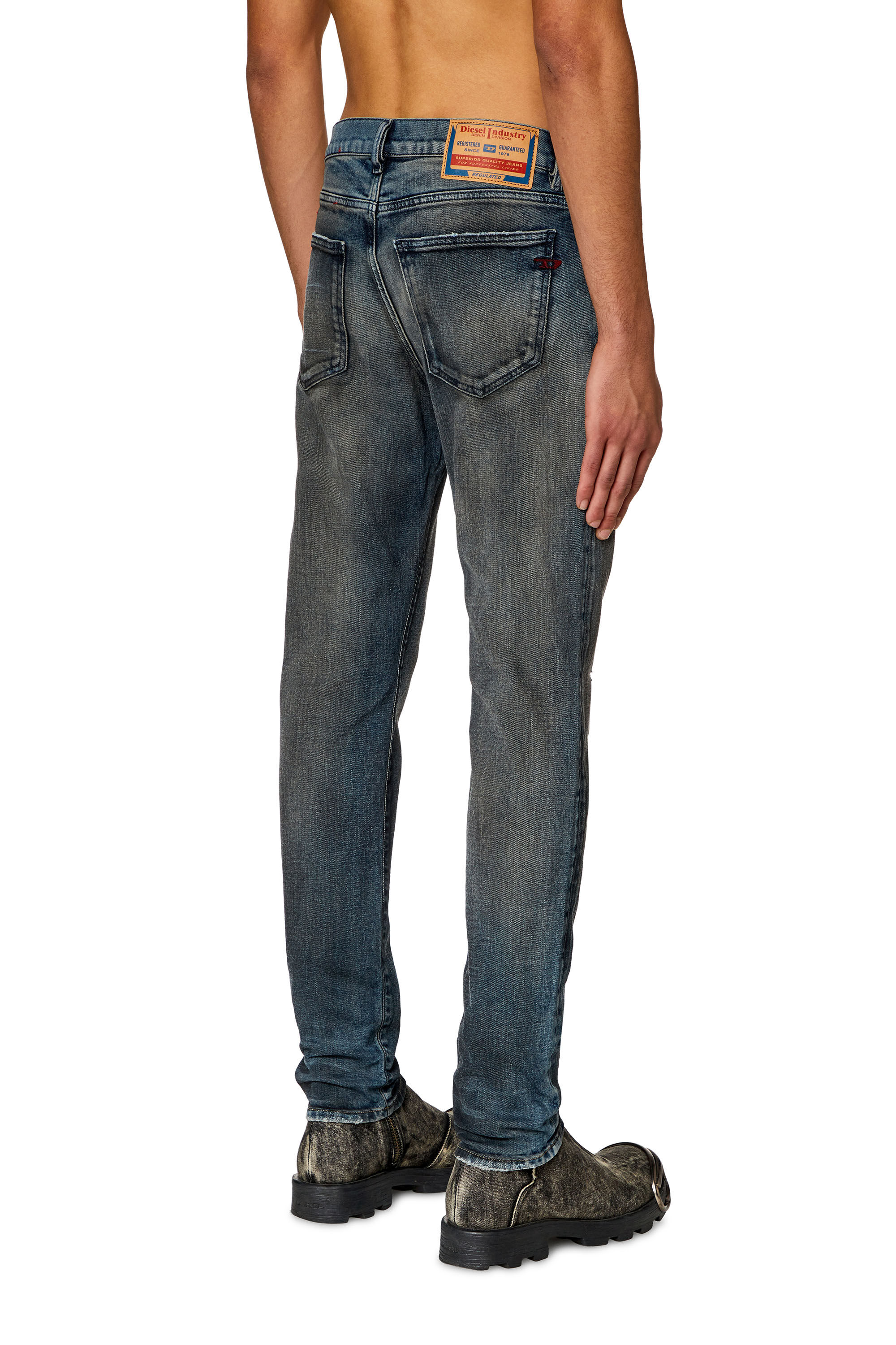 Diesel - Slim Jeans 2019 D-Strukt 09H54, Blu Scuro - Image 4