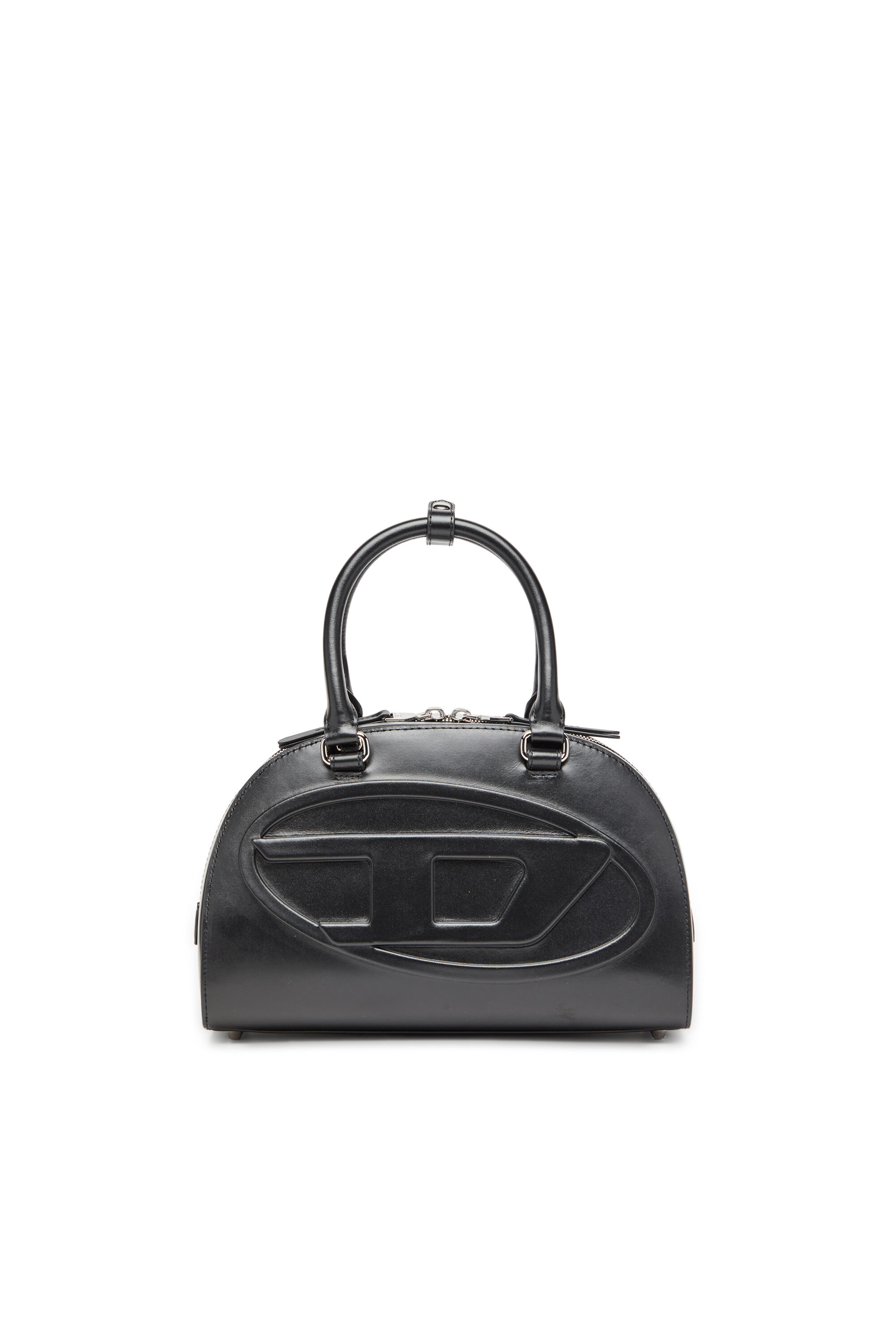 Diesel - 1DR DOME TOP HANDLE, Borsa bowling in pelle Donna in Nero - 1
